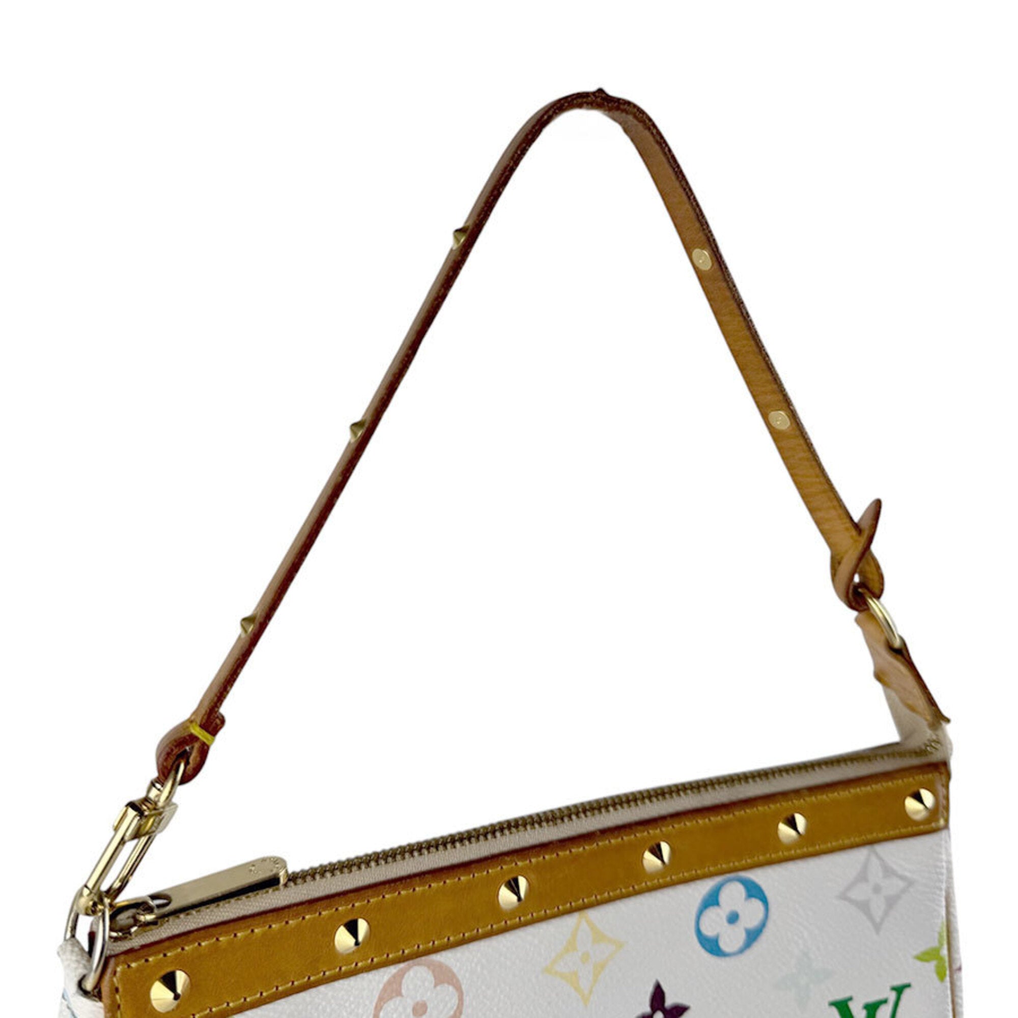 Louis Vuitton Blanc Multi-Color Monogram Multicolore Handbag Pochette (Pre-Owned)