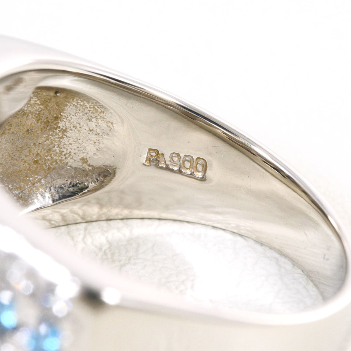 Unbranded Blue Platinum Platinum 900 Band Ring (Pre-Owned)