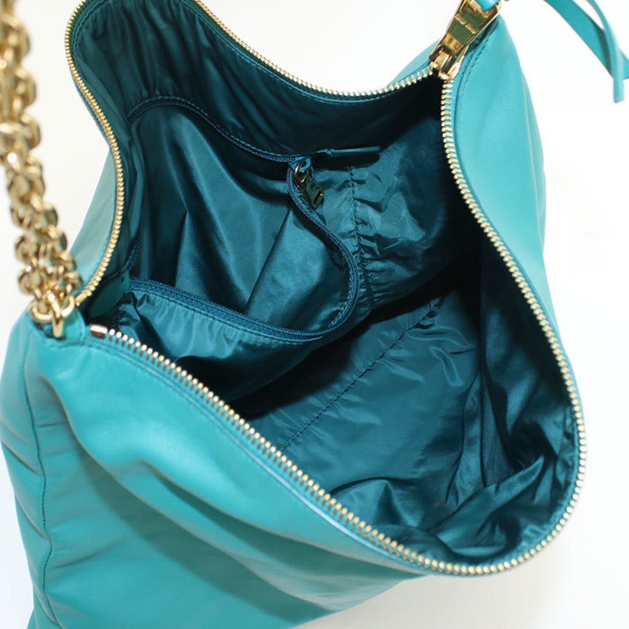 Miu Miu Green Leather Shoulder Bag (Pre-Owned)