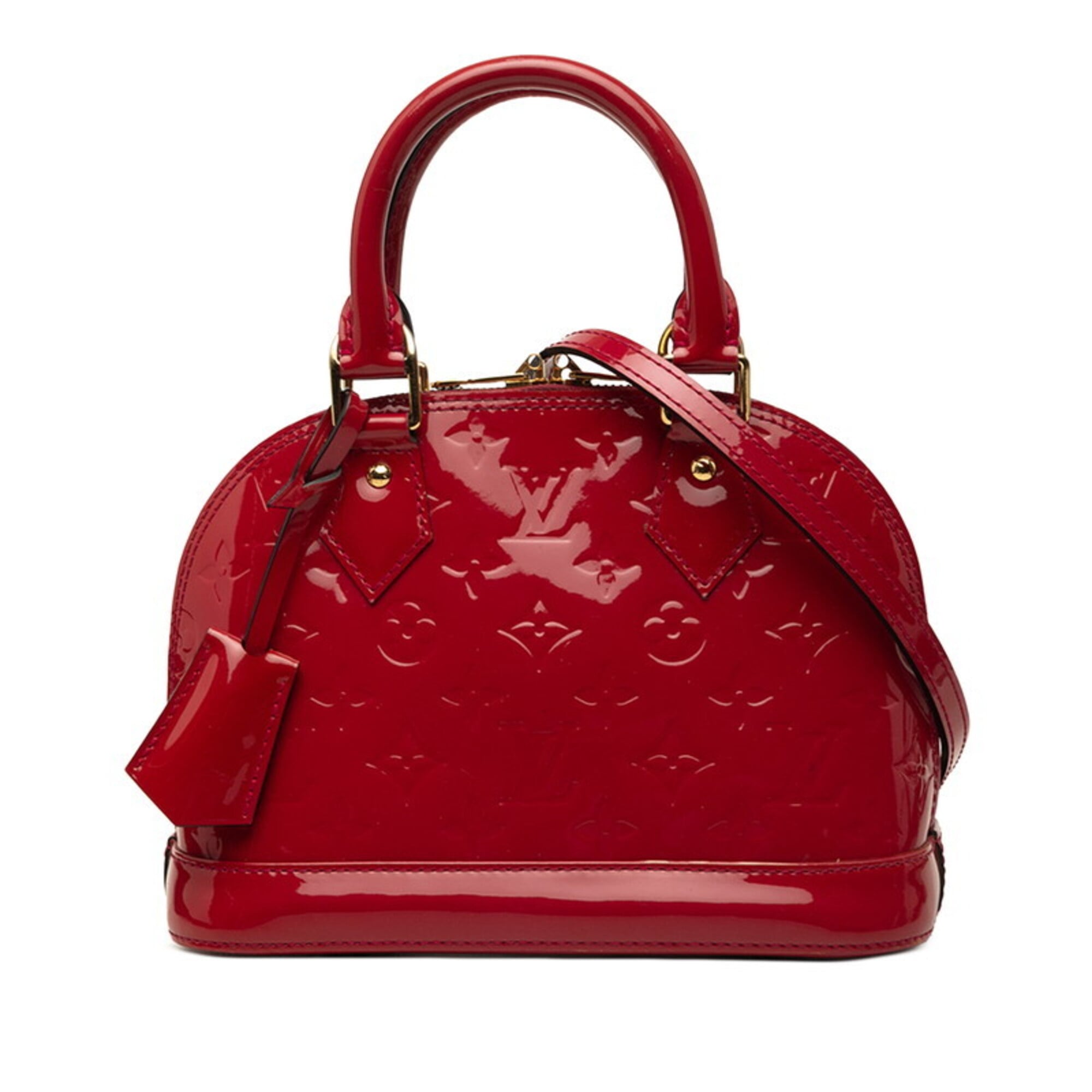 Louis Vuitton Monogram Vernis Indian Rose Red Color Patent Leather Handbag Shoulder Bag (Pre-Owned)