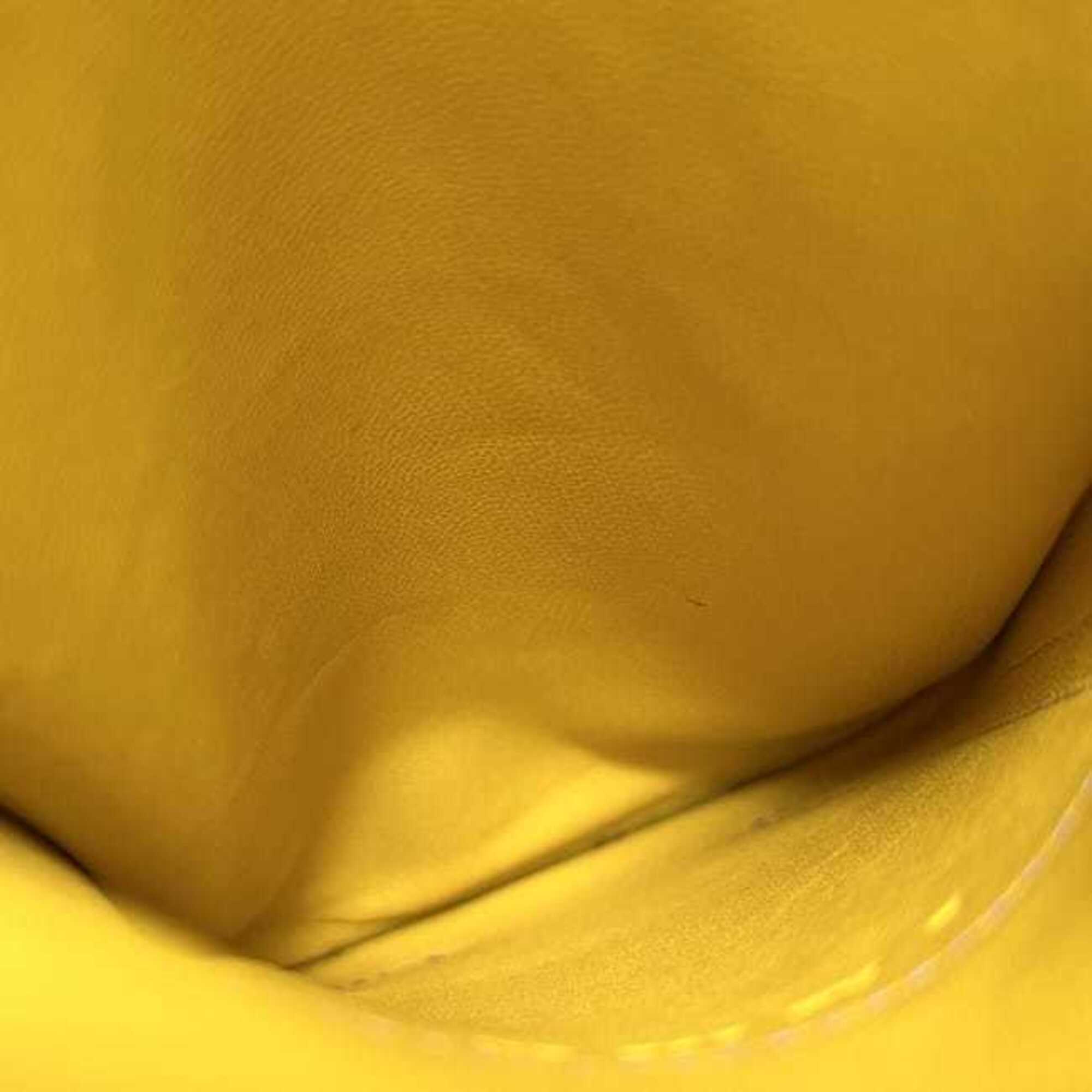 Hermes Yellow Chevre Leather Pochette Shoulder Bag (Pre-Owned)