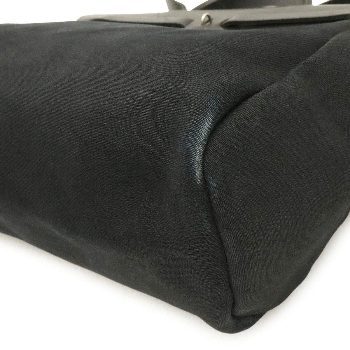 Hermes Black Toile Officier Handbag Shoulder Bag (Pre-Owned)