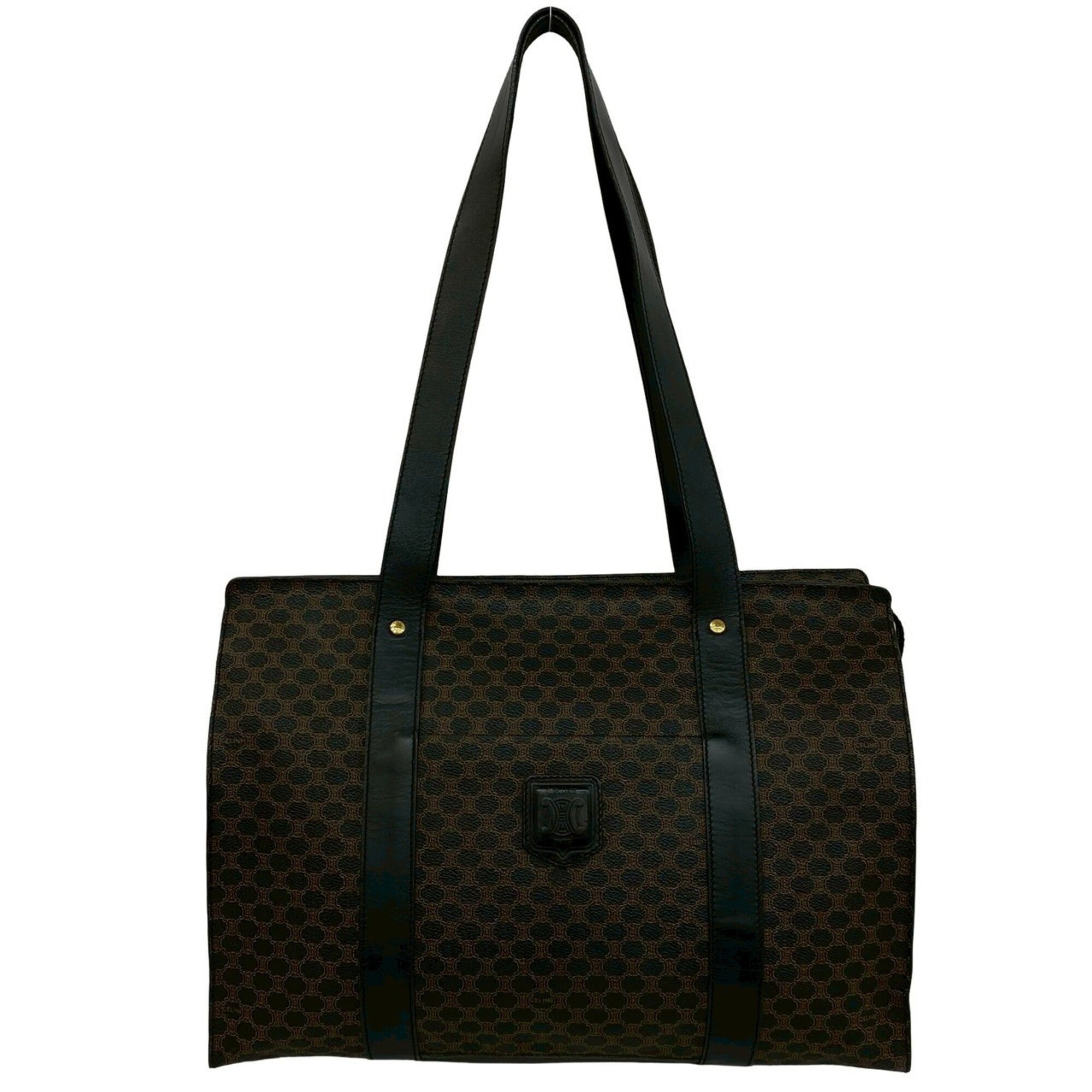Celine Black Leather Pvc Shoulder Bag Tote Bag (Pre-Owned)