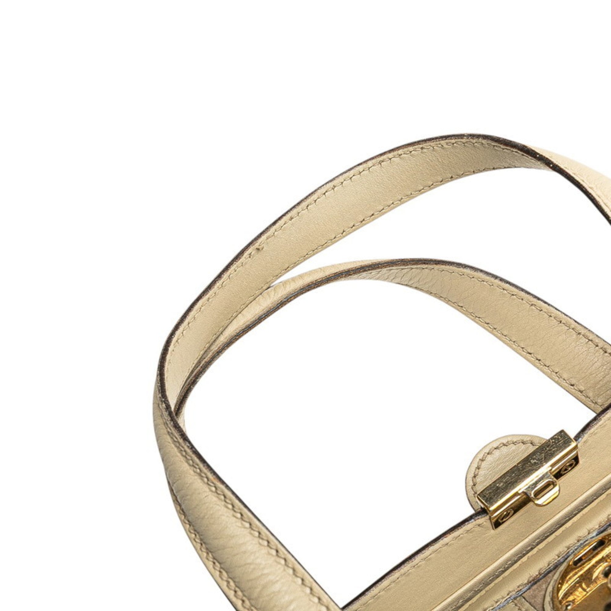 Gucci Guccissima Beige Leather Handbag (Pre-Owned)
