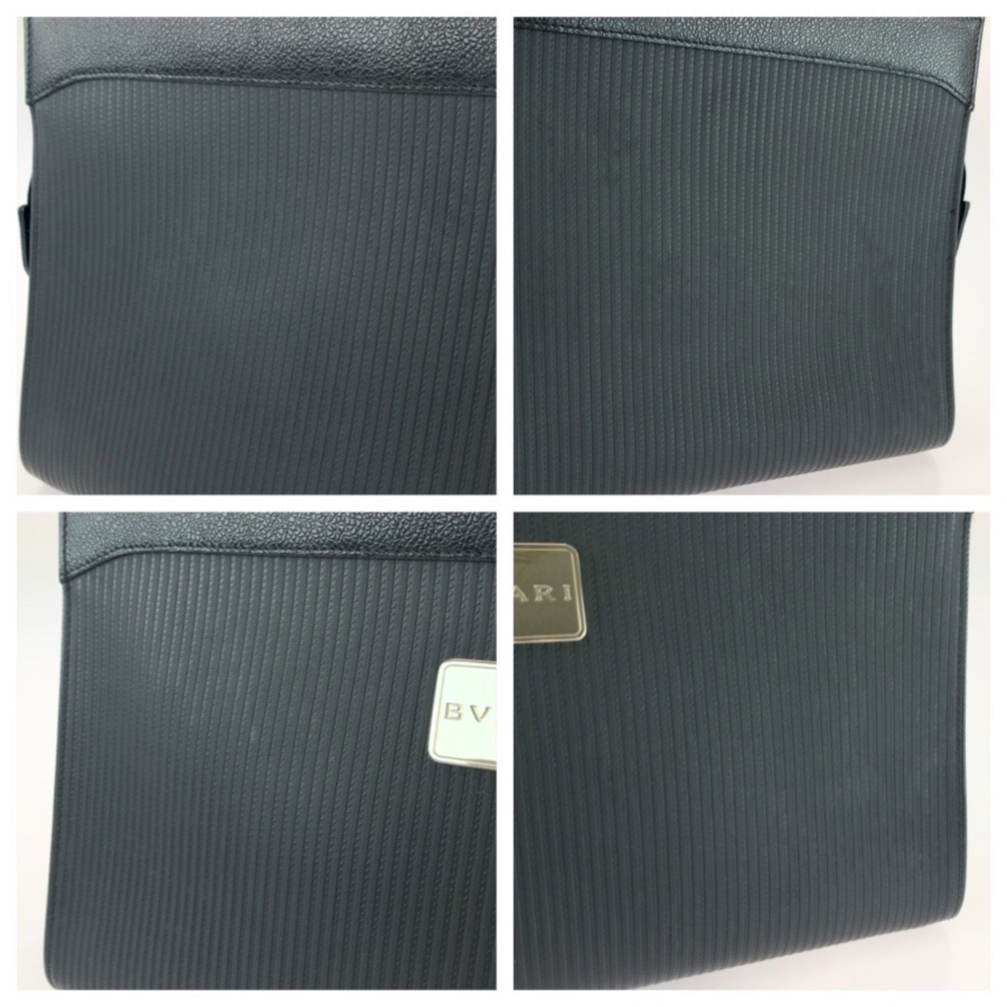 Bvlgari Black Pvc Clutch Bag (Pre-Owned)