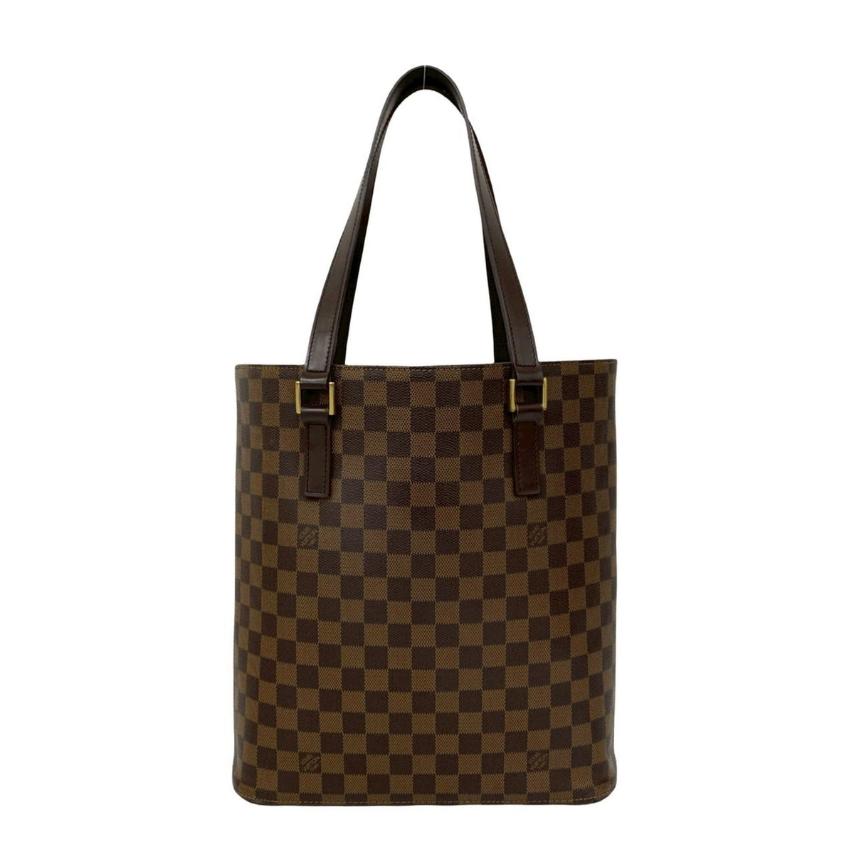 Louis Vuitton Brown Leather Pvc Handbag Tote Bag (Pre-Owned)