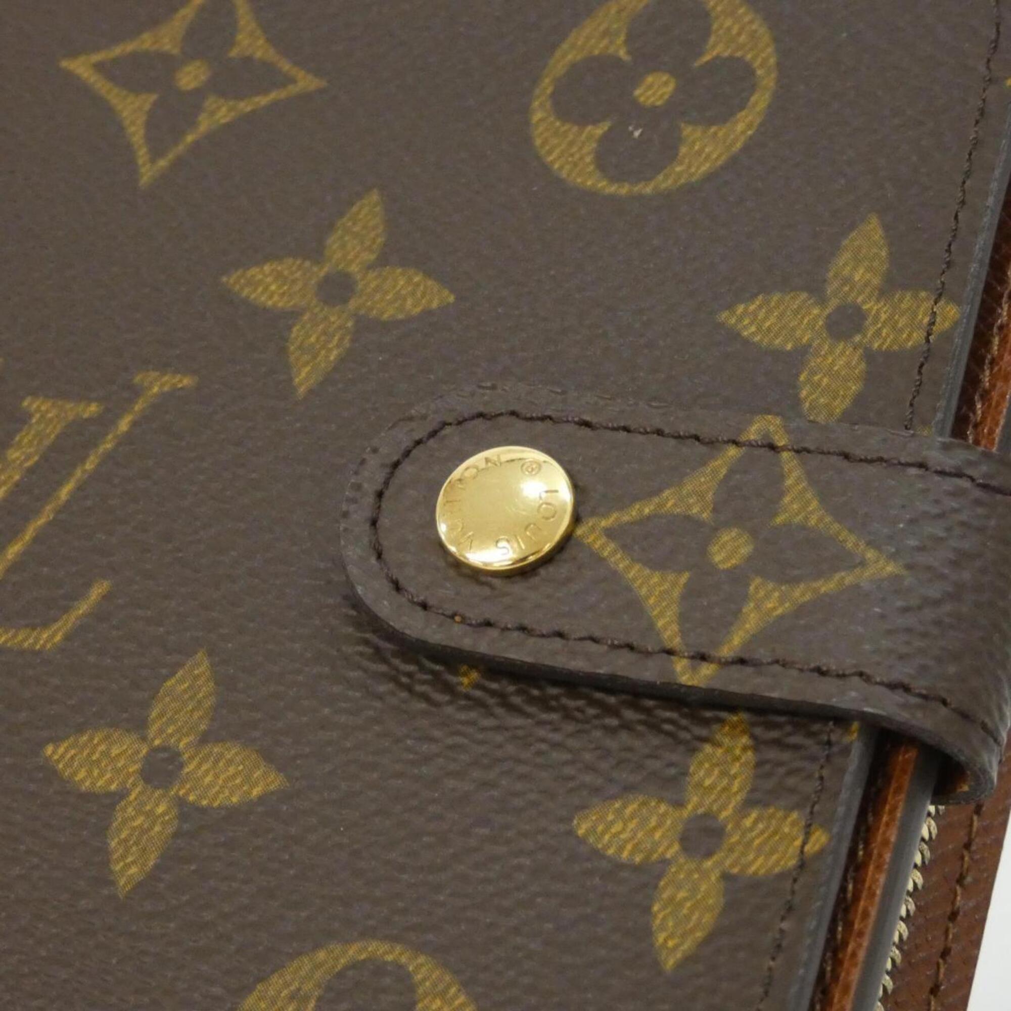 Louis Vuitton Marron Coated Canvas Wallet (Bi-Fold) (Pre-Owned)