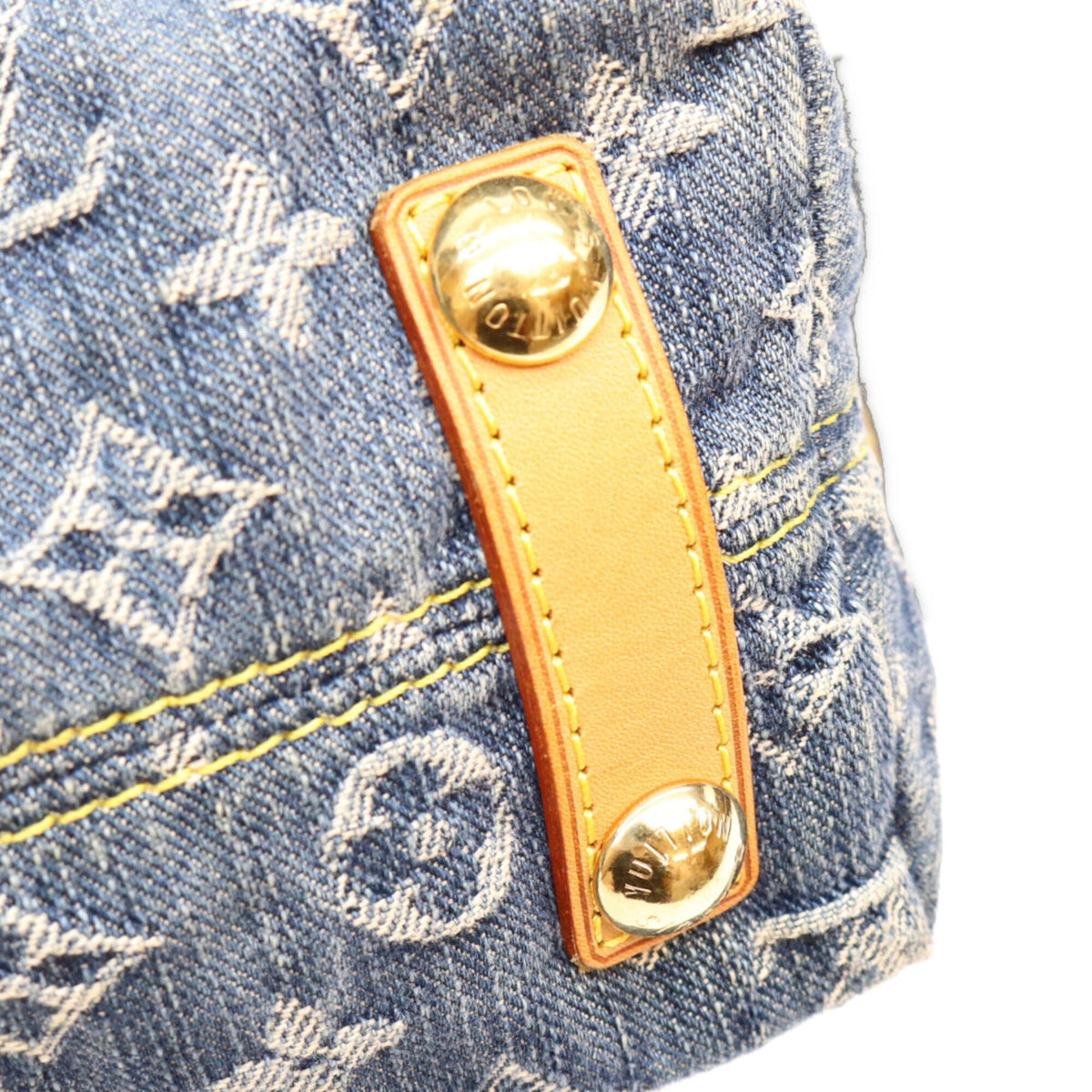 Louis Vuitton Gold Monogram Denim Shoulder Bag (Pre-Owned)