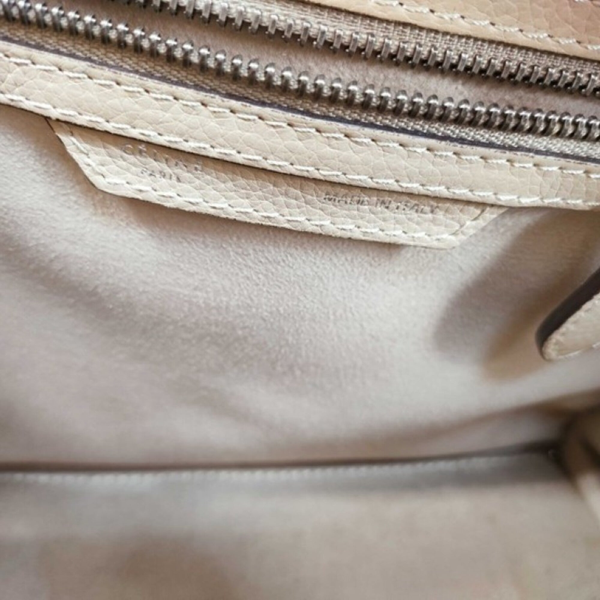 Celine Brown Leather Handbag Tote Bag (Pre-Owned)