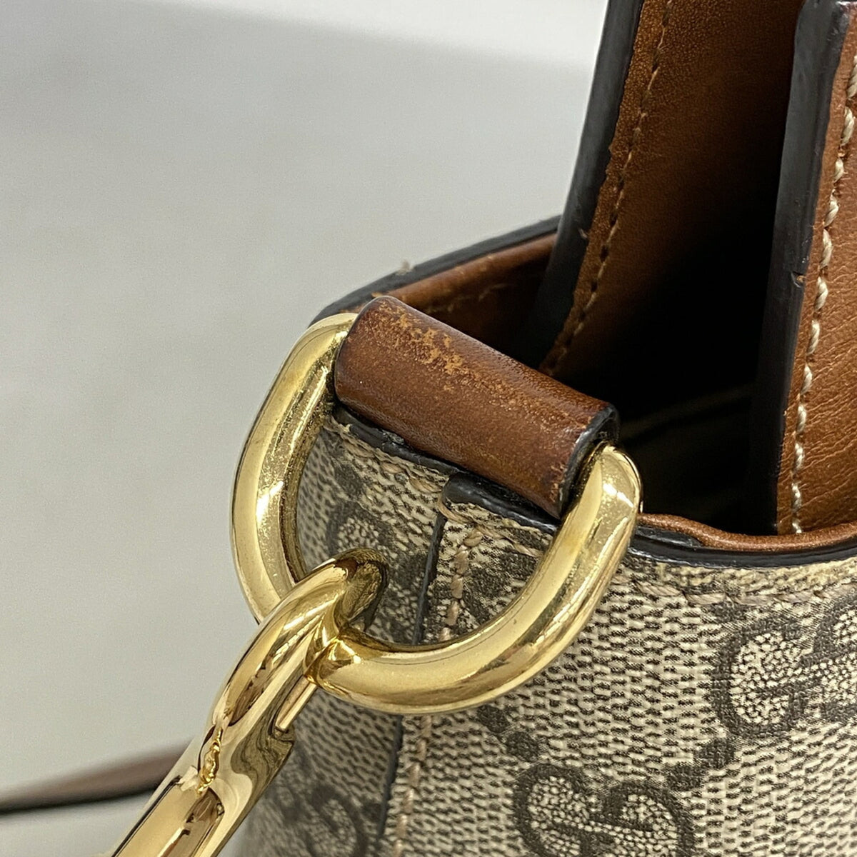 Gucci Brown Pvc Handbag (Pre-Owned)