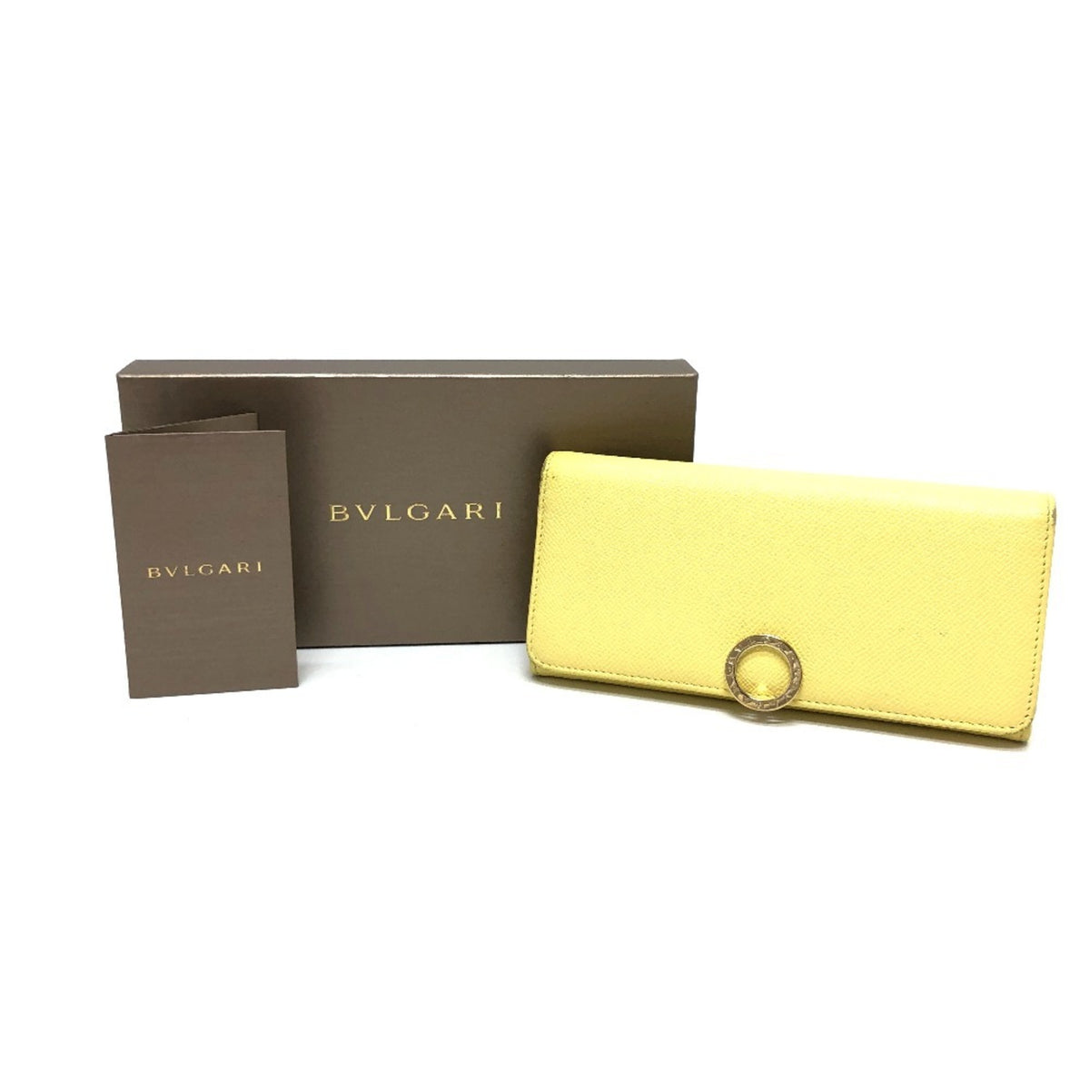 Bvlgari Yellow Leather Long Wallet (Bi-Fold) (Pre-Owned)