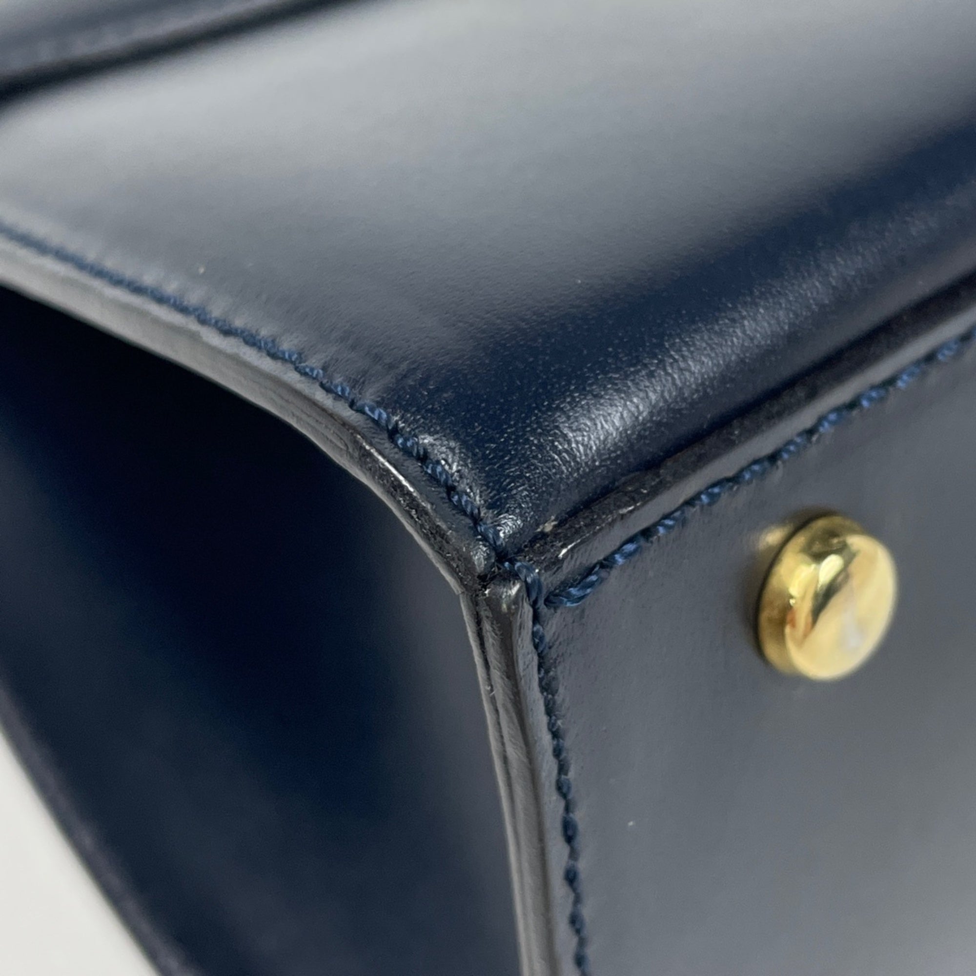 Celine Navy Leather Handbag (Pre-Owned)