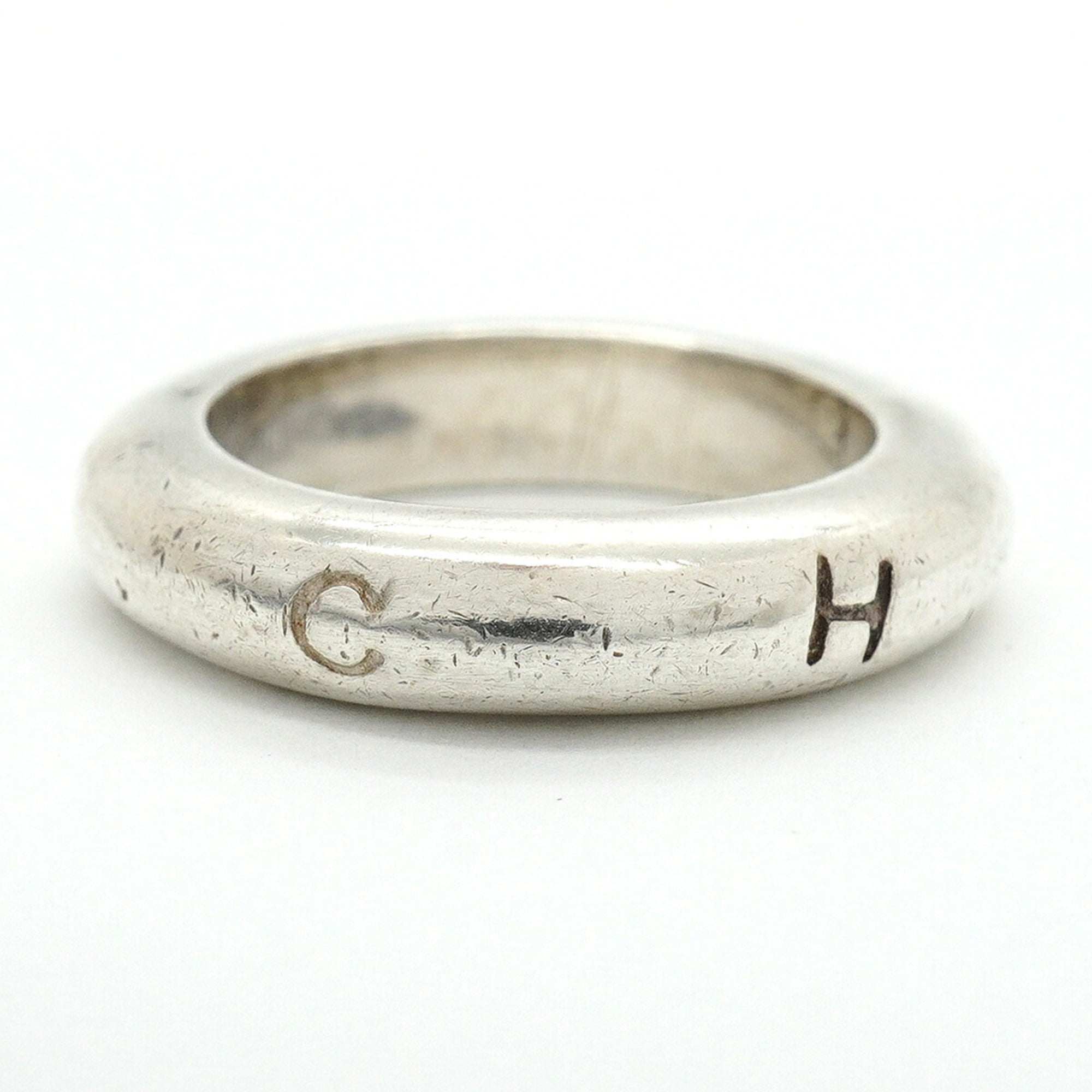 Chanel Silver 925 Band Ring (Pre-Owned)
