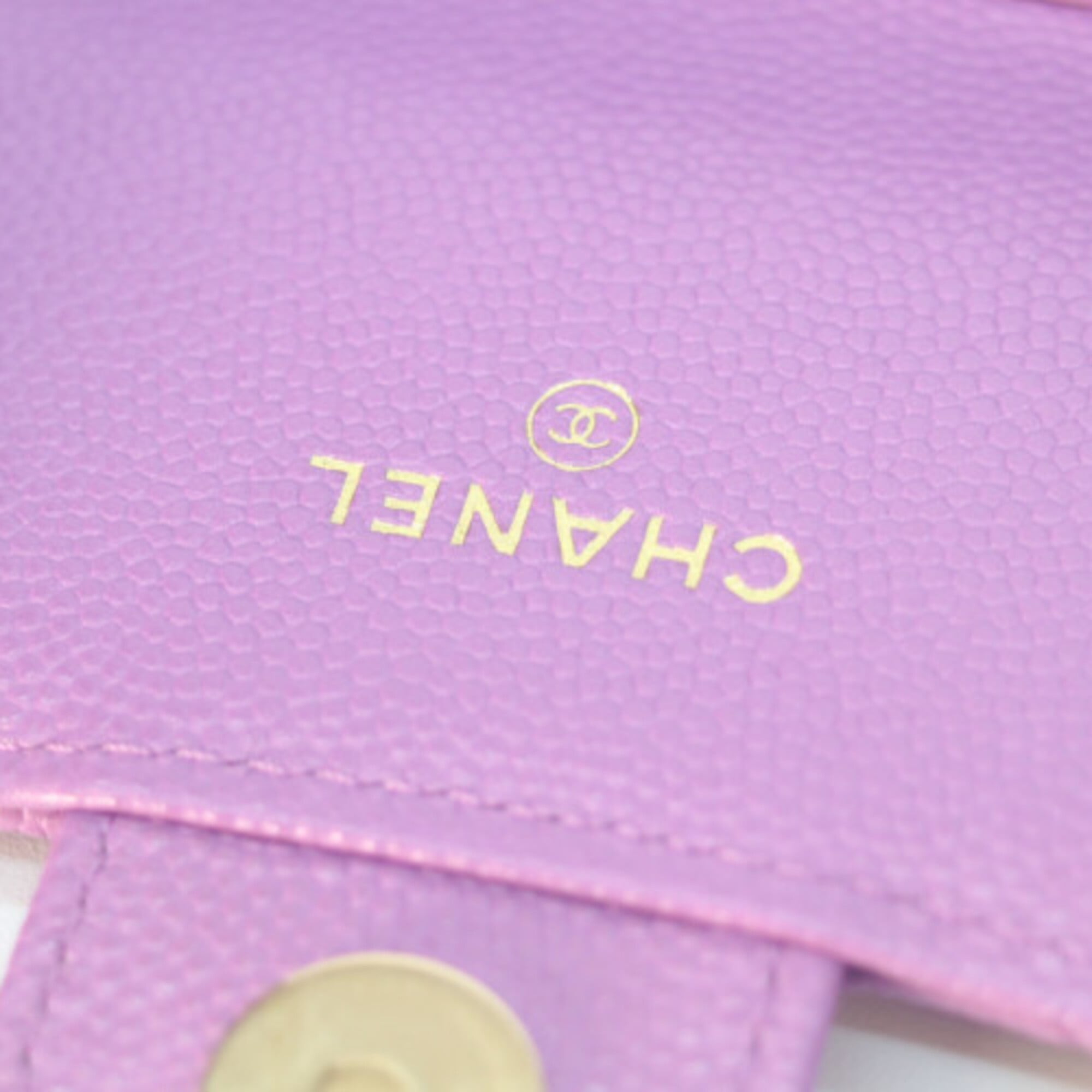Chanel Purple Grained Calfskin Shoulder Bag (Pre-Owned)