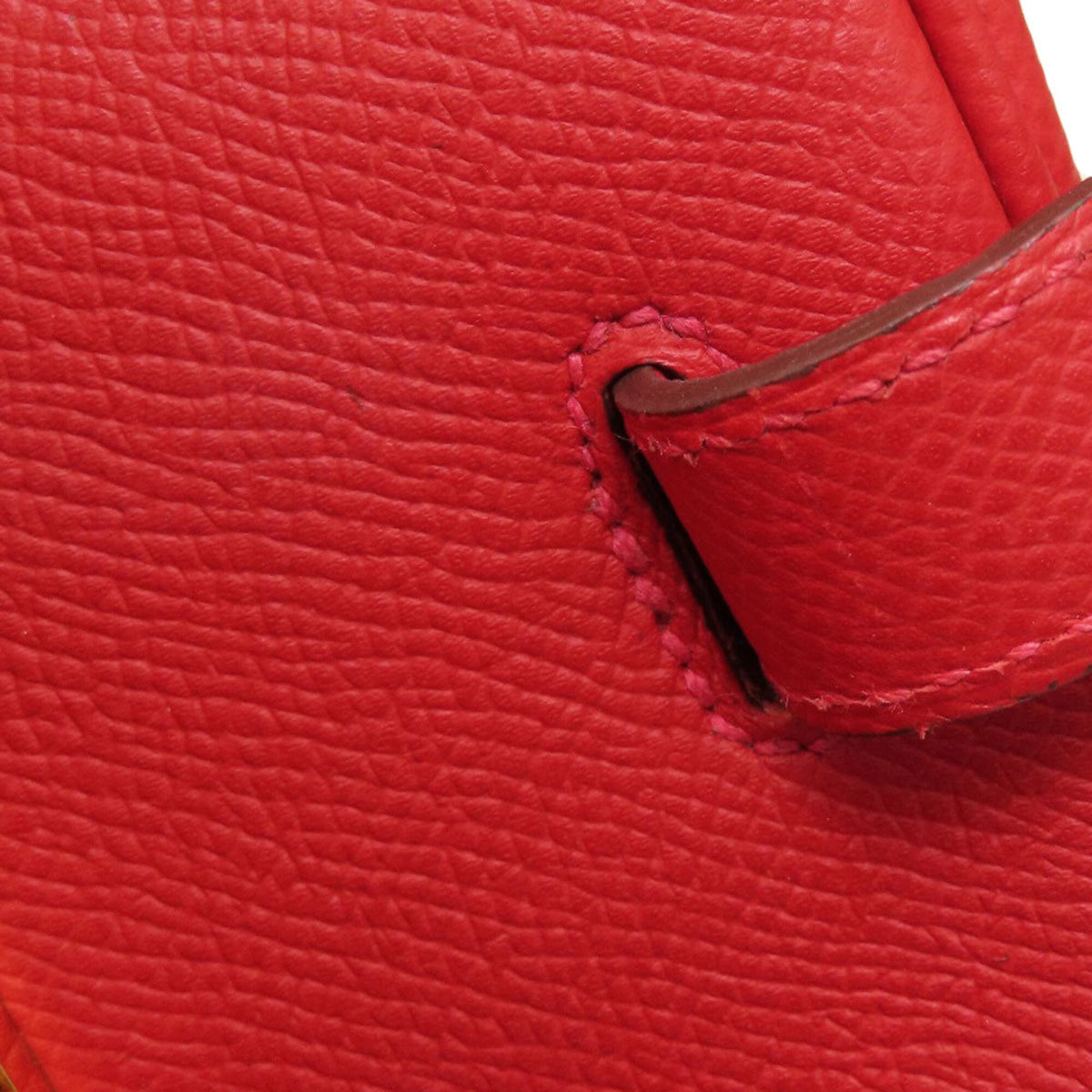 Hermes Red Color Rouge Casaque Epsom Leather Handbag (Pre-Owned)