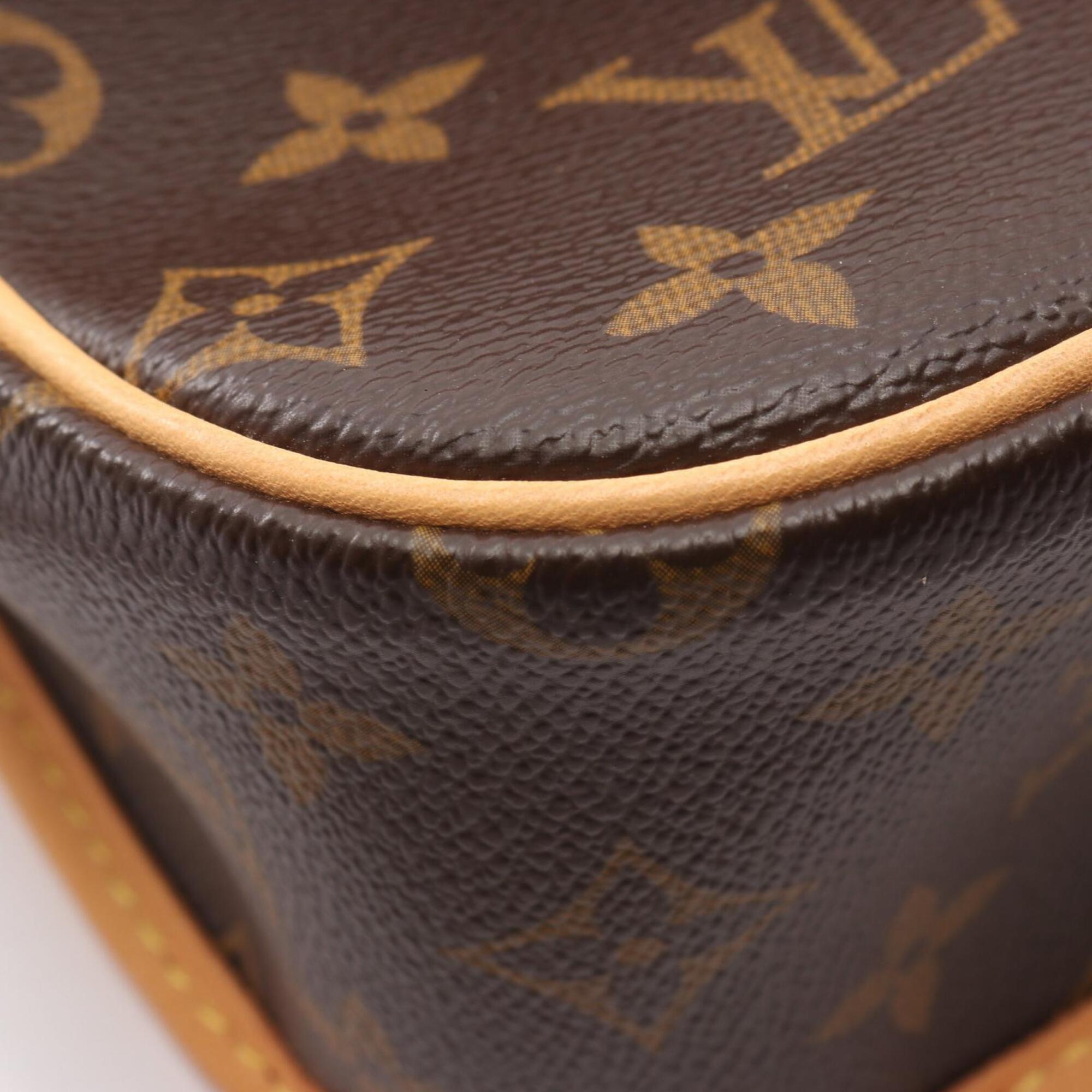 Louis Vuitton Brown Coated Canvas Pvc Monogram Leather Handbag Shoulder Bag (Pre-Owned)