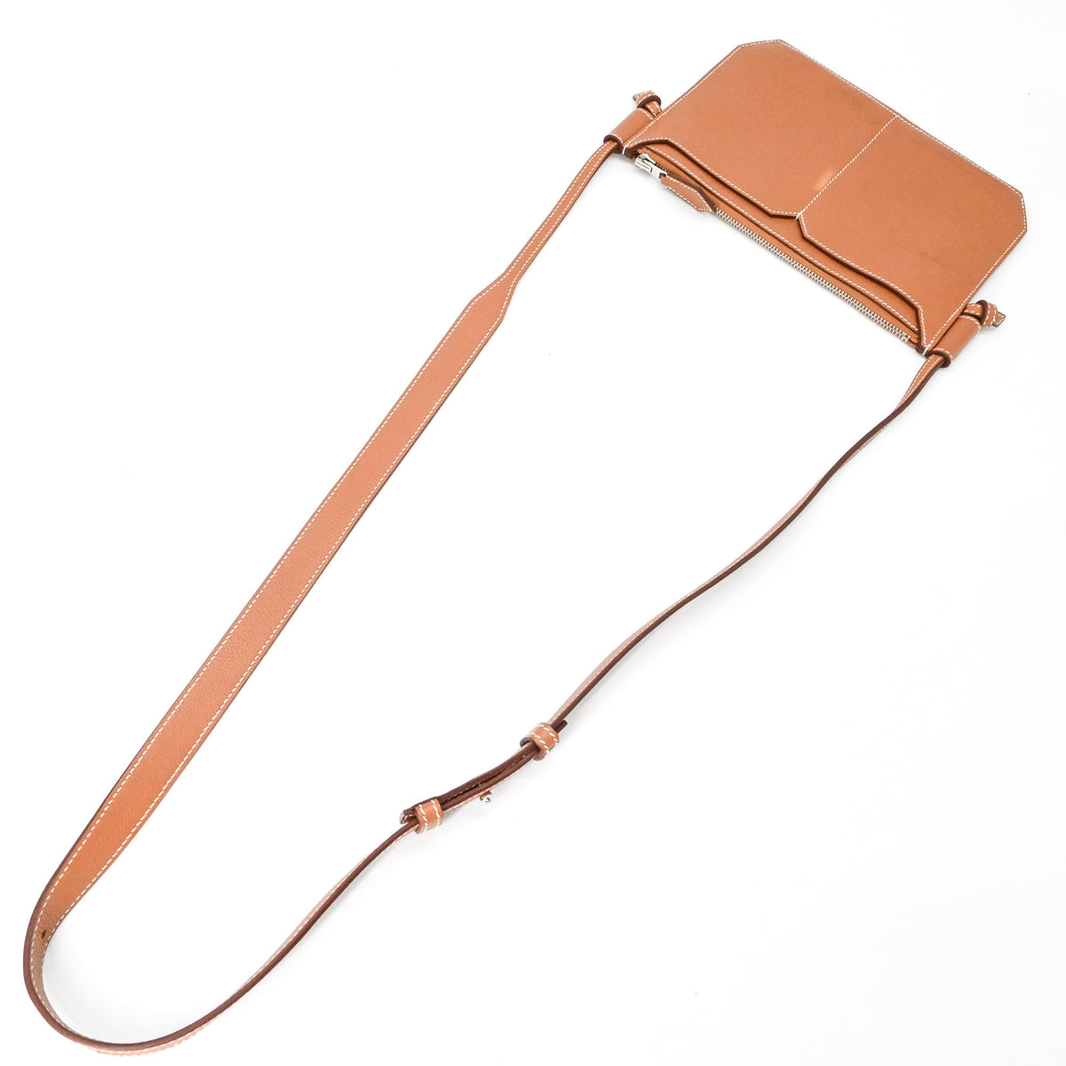 Hermes Gold Evercalf Leather Crossbody Bag Shoulder Bag (Pre-Owned)