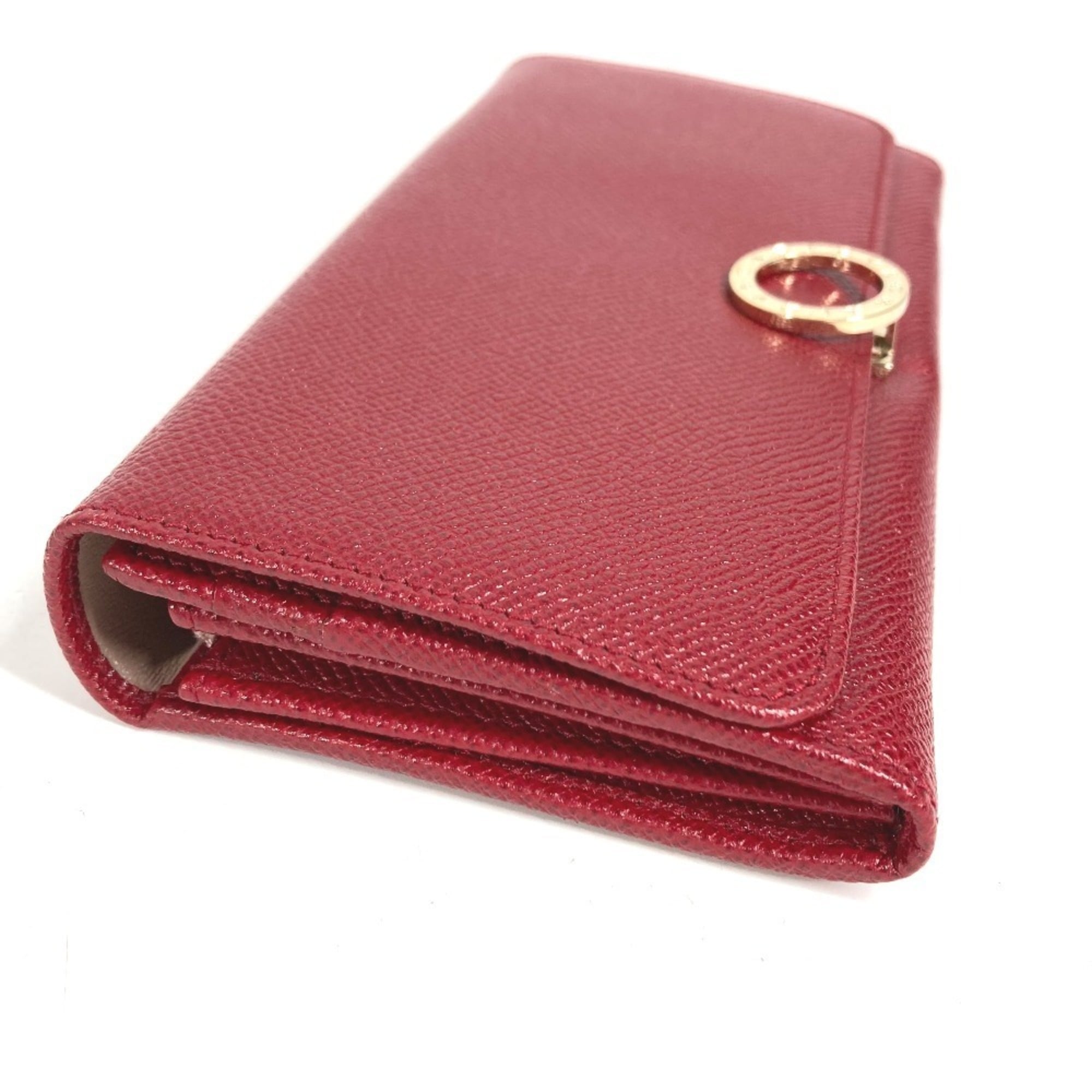 Bvlgari Bvlgari Bvlgari Red Color Leather Long Wallet (Bi-Fold) (Pre-Owned)