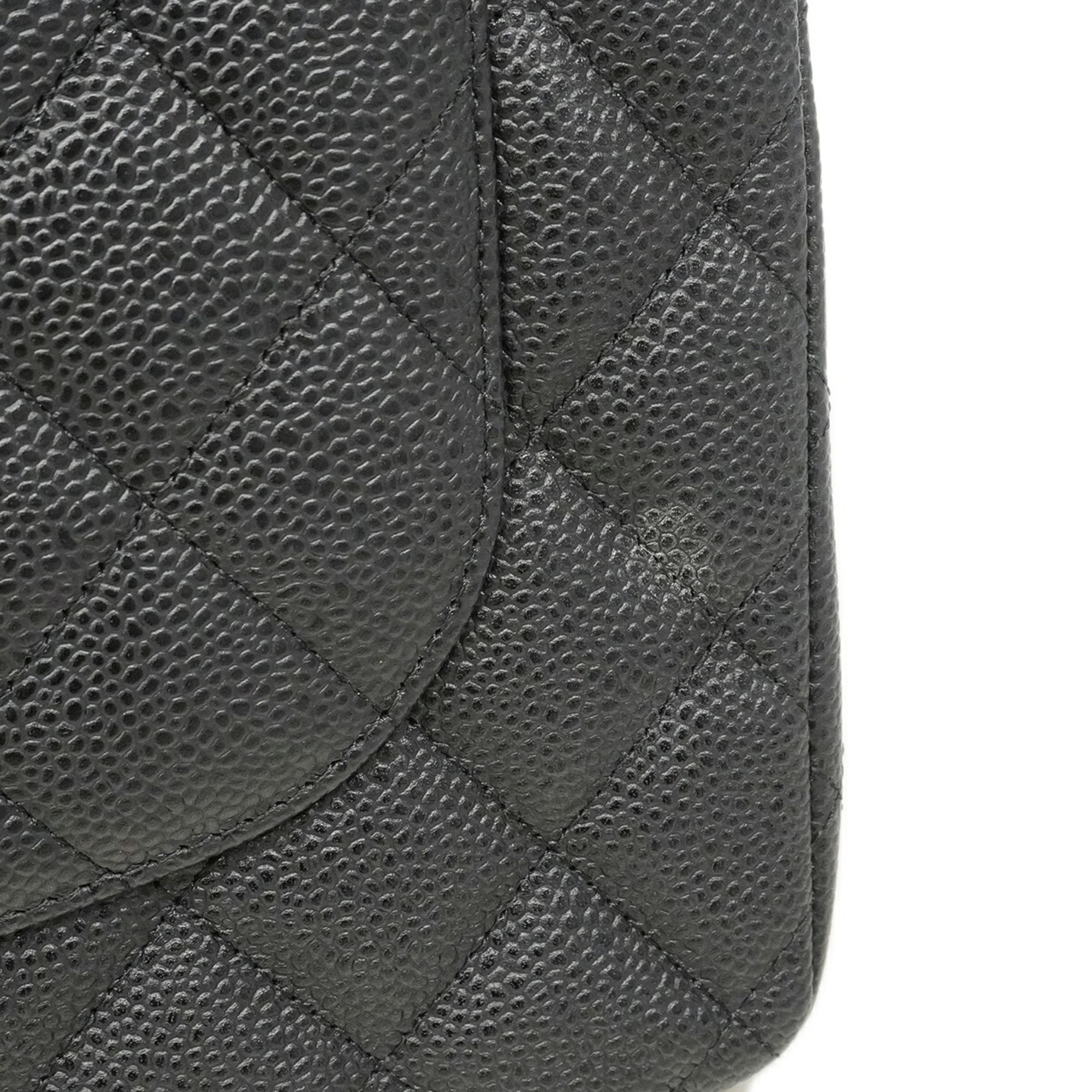 Chanel Black Grained Calfskin Shoulder Bag (Pre-Owned)