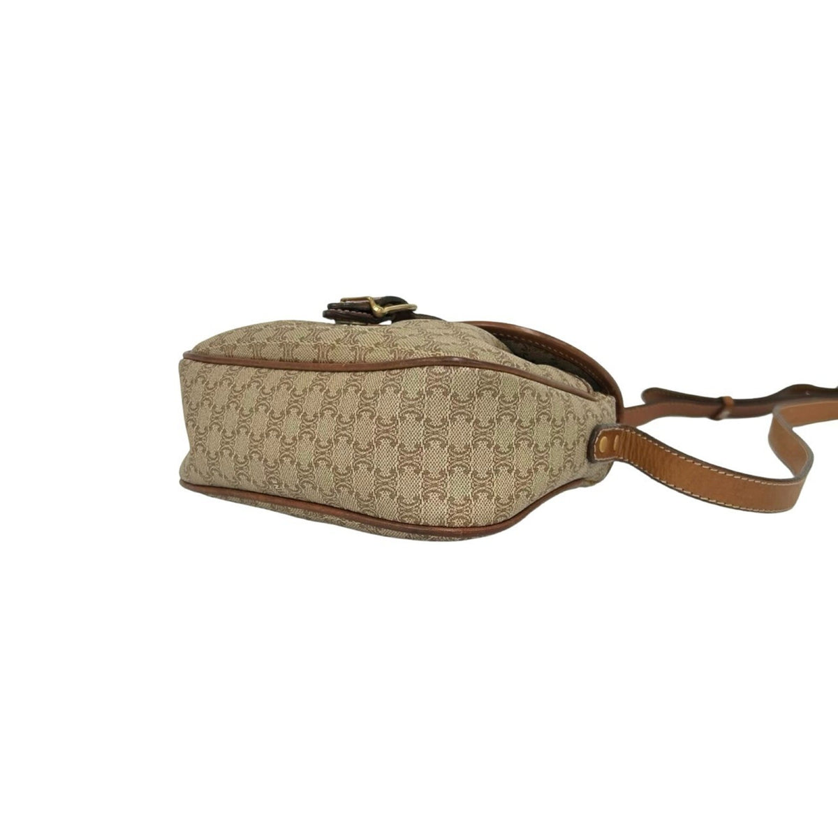 Celine Brown Leather Pvc Pochette Shoulder Bag (Pre-Owned)