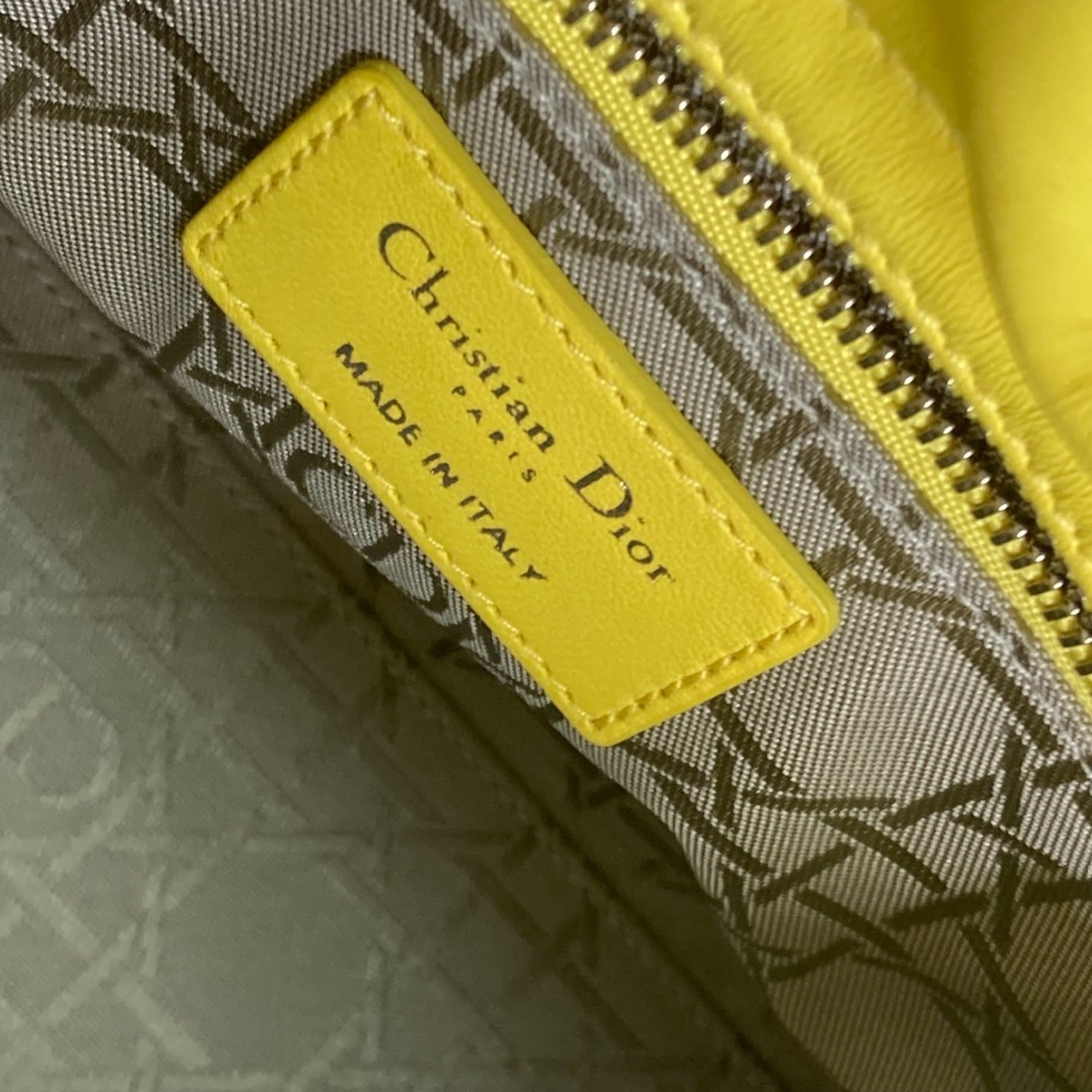 Christian Dior Yellow Leather Handbag Shoulder Bag (Pre-Owned)