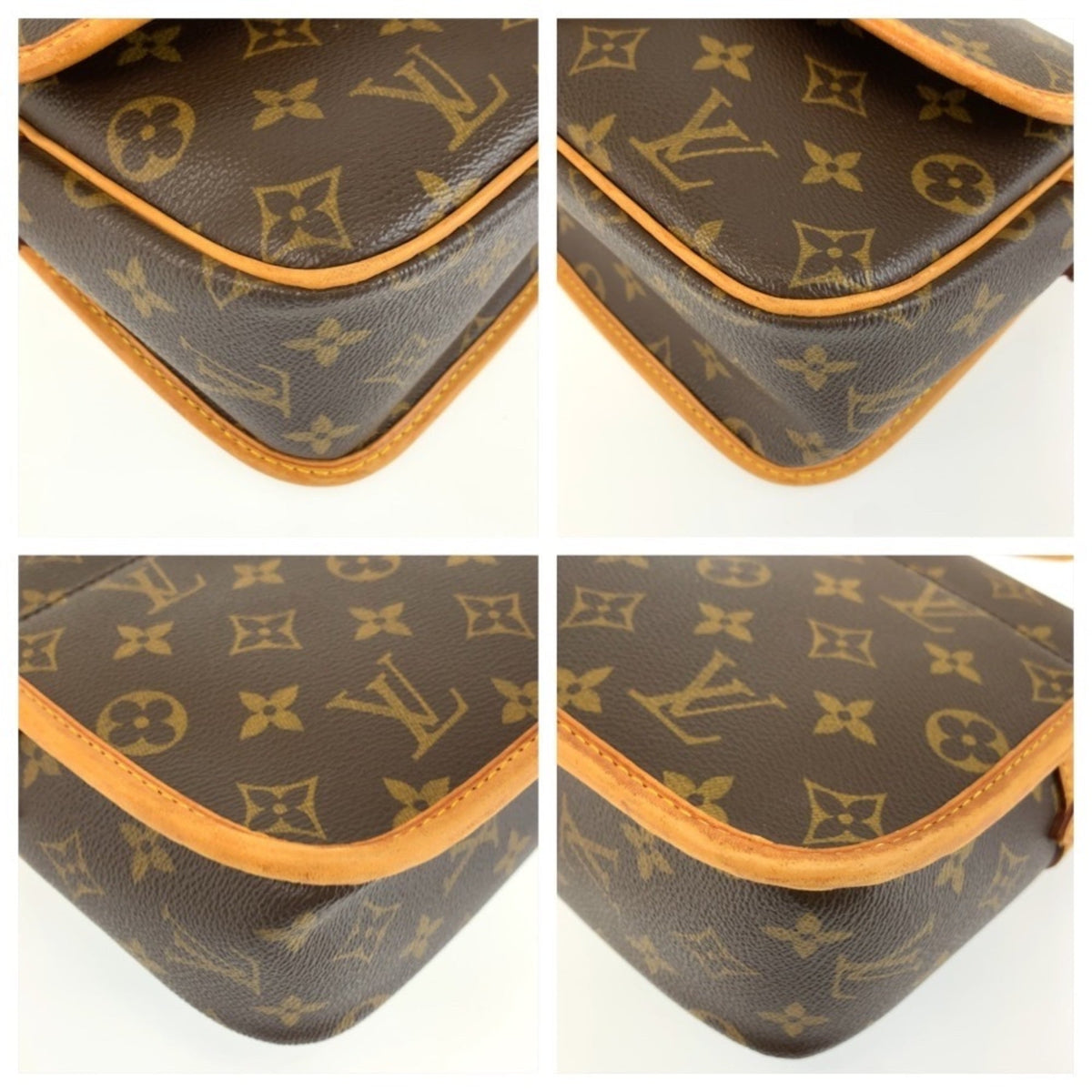 Louis Vuitton Brown Pvc Leather Messenger Bag Shoulder Bag (Pre-Owned)