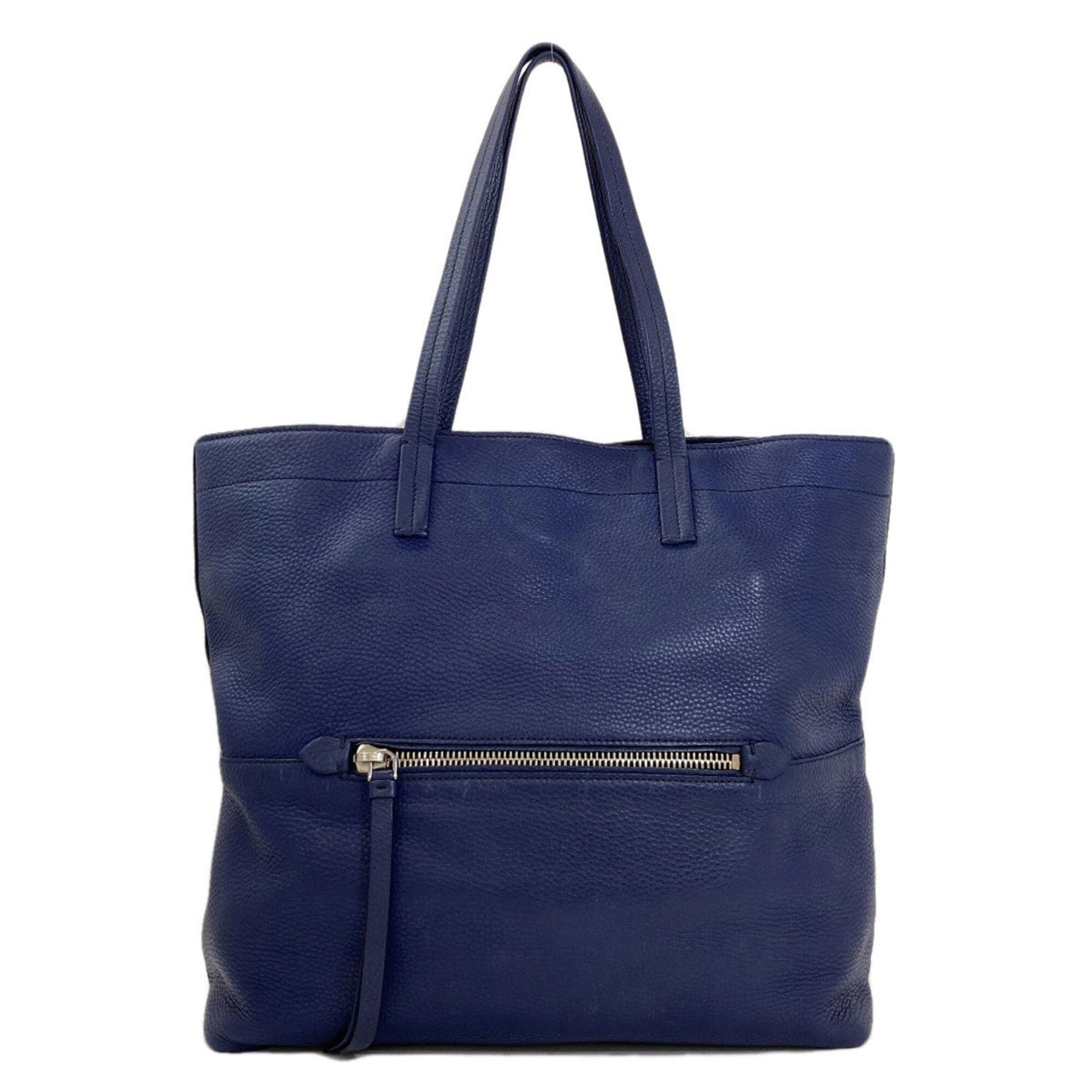 Miu Miu Blue Leather Tote Bag (Pre-Owned)