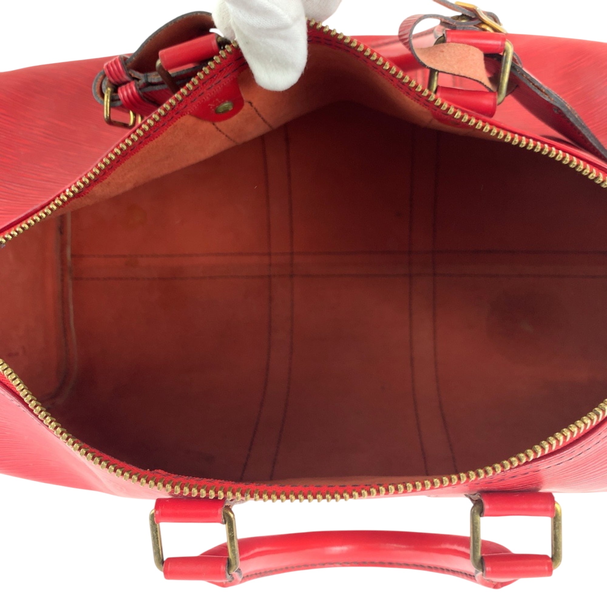 Louis Vuitton Castilian Red Epi Leather Boston Bag Handbag (Pre-Owned)