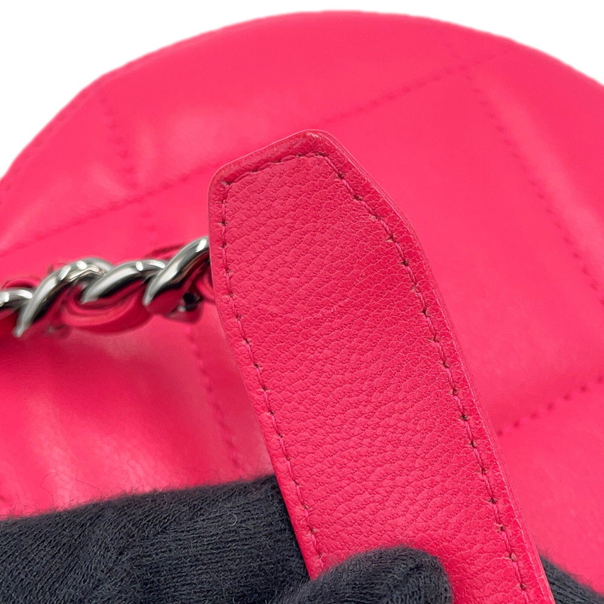 Chanel Pink Leather Handbag Shoulder Bag (Pre-Owned)