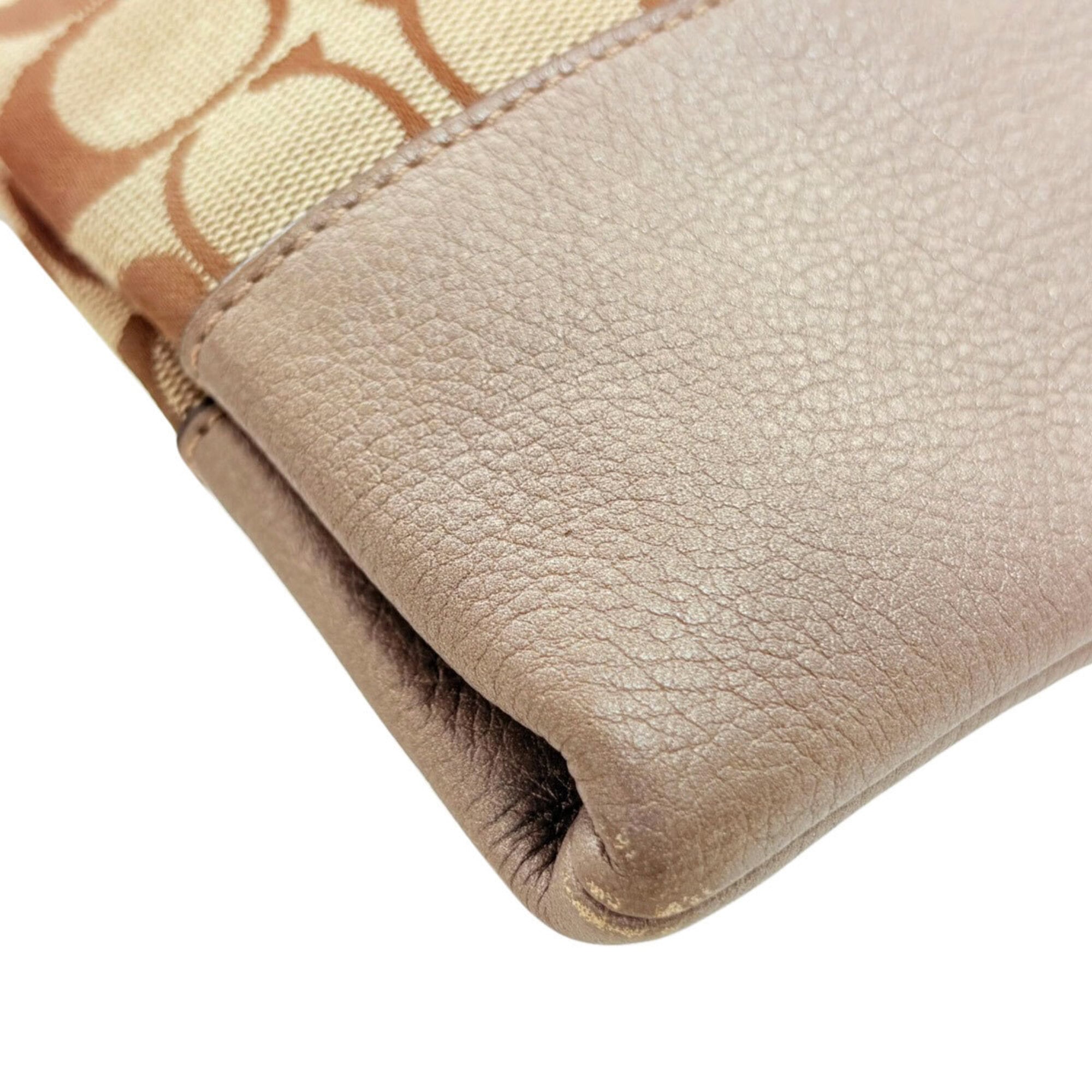Coach Brown Canvas Shoulder Bag (Pre-Owned)