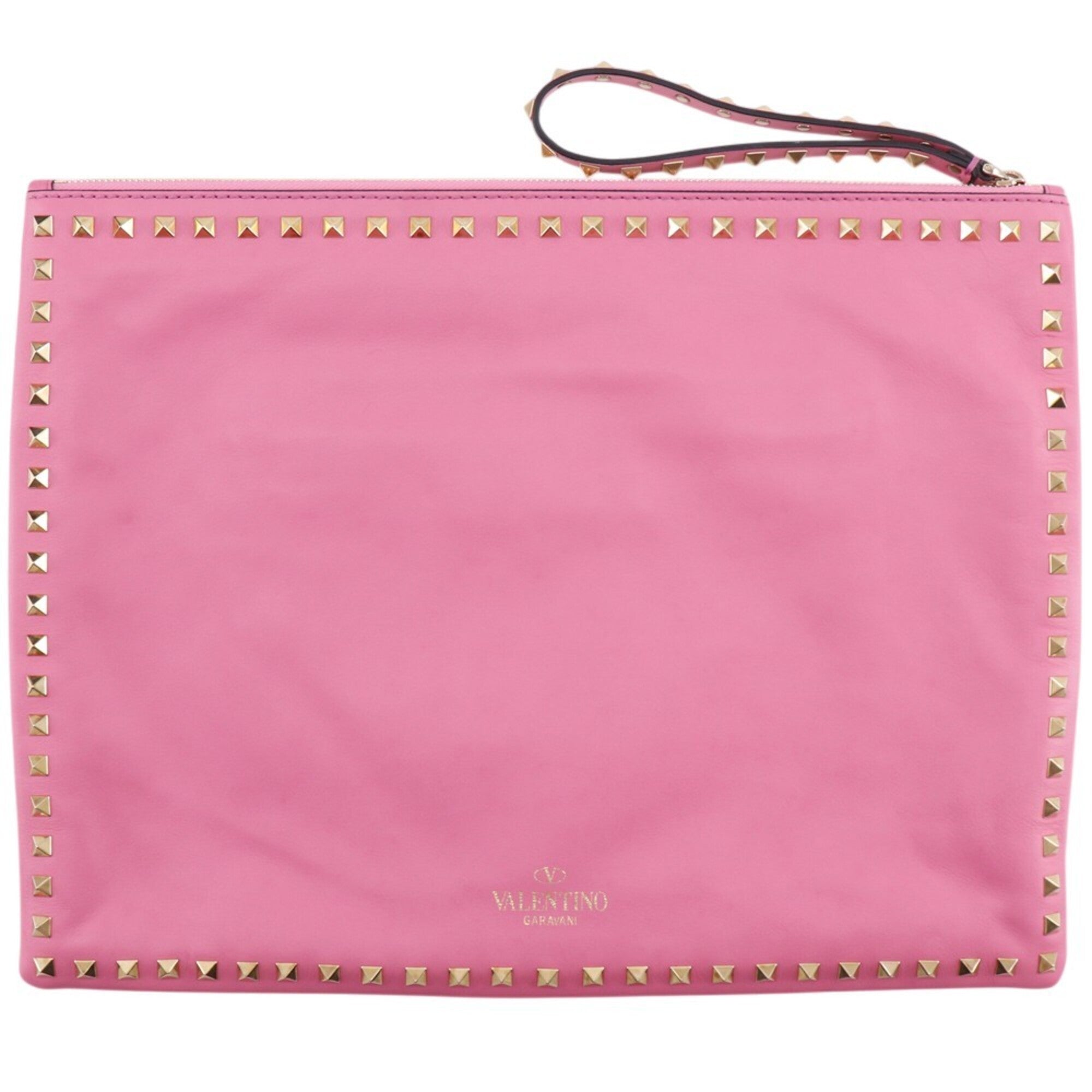 Valentino Pink Leather Clutch Bag (Pre-Owned)