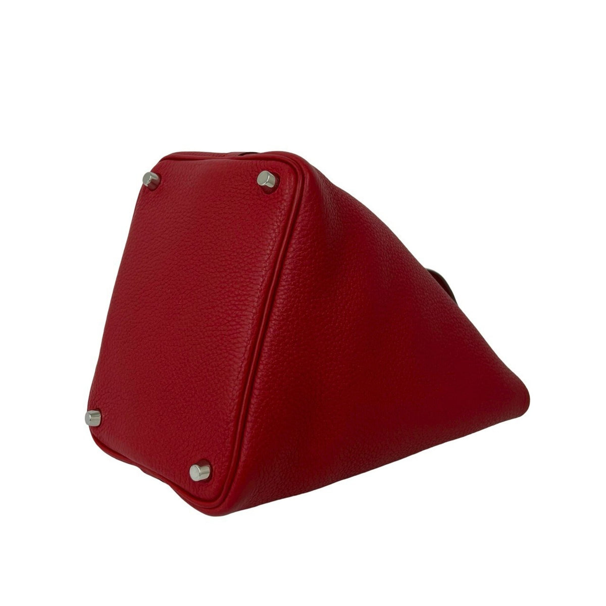 Hermes Red Color Taurillon Clemence Leather Handbag (Pre-Owned)