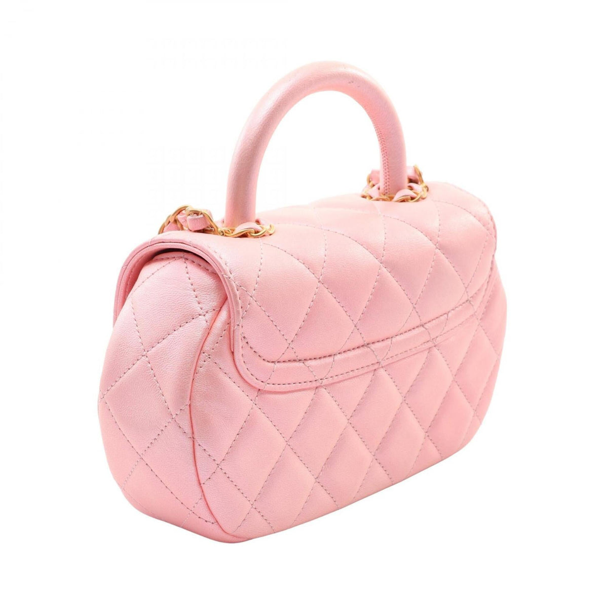 Chanel Pink Fabric Handbag Shoulder Bag (Pre-Owned)