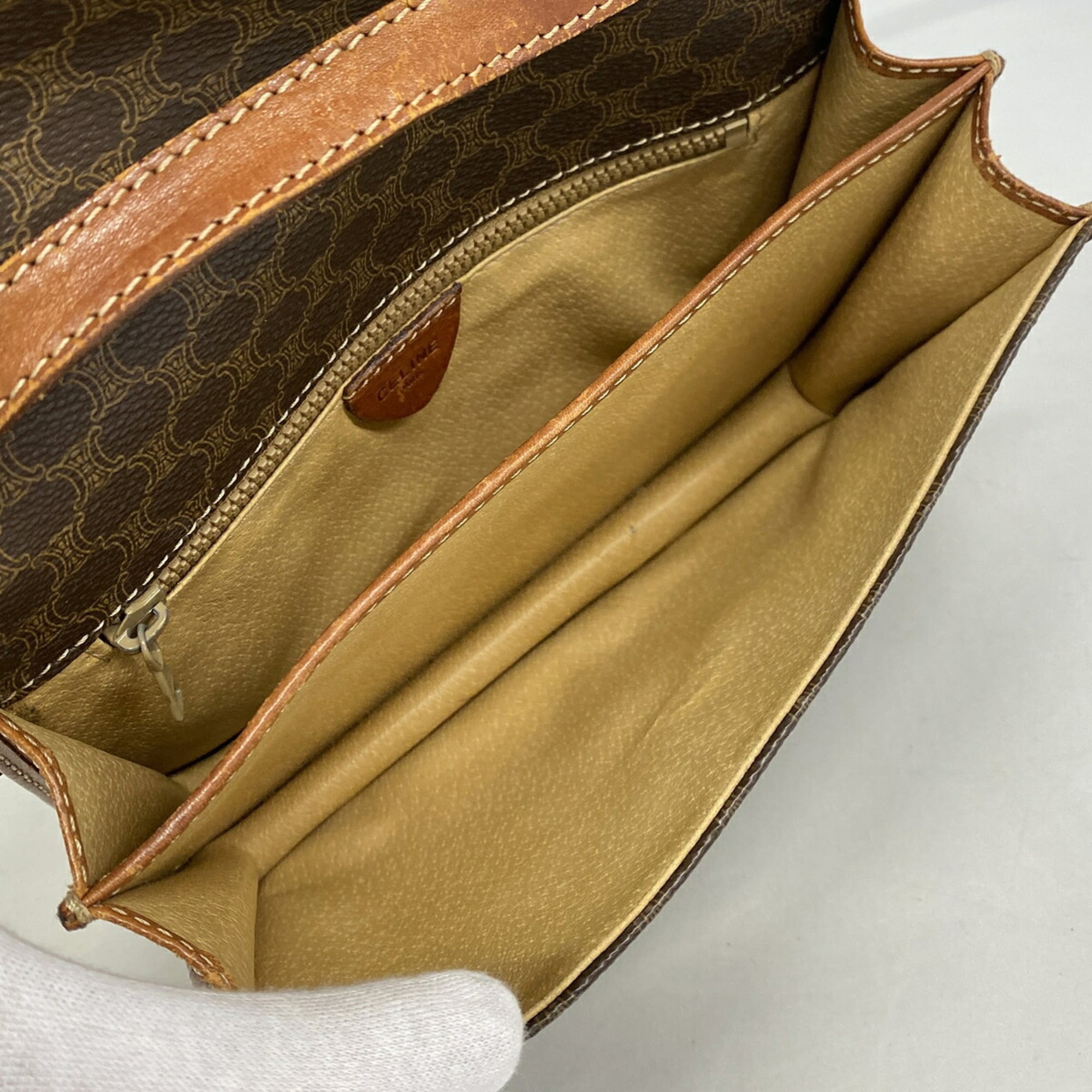 Celine Brown Pvc Shoulder Bag (Pre-Owned)