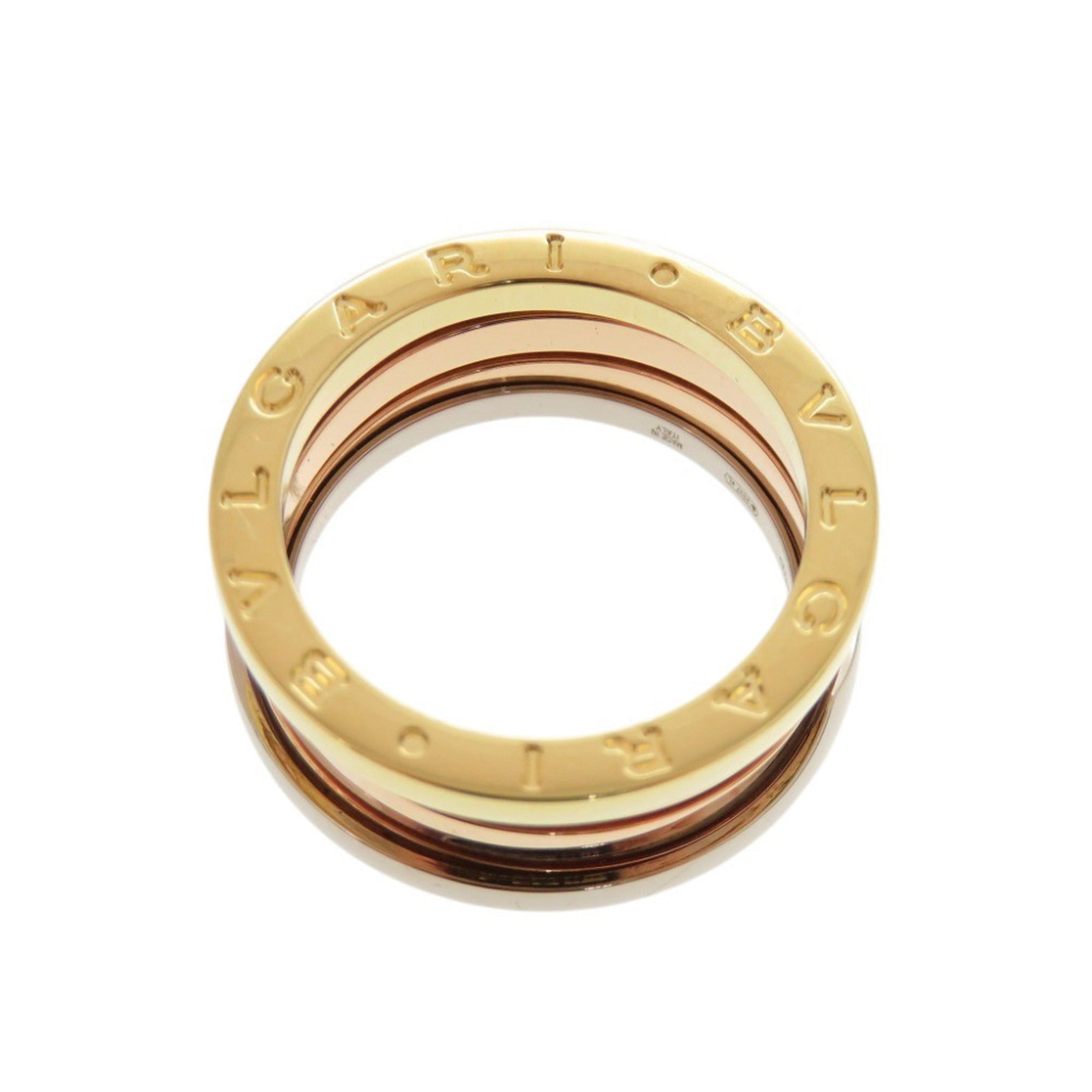 Bvlgari Yellow Gold (18K) Pink Gold (18K) White Gold (18K) Band Ring (Pre-Owned)