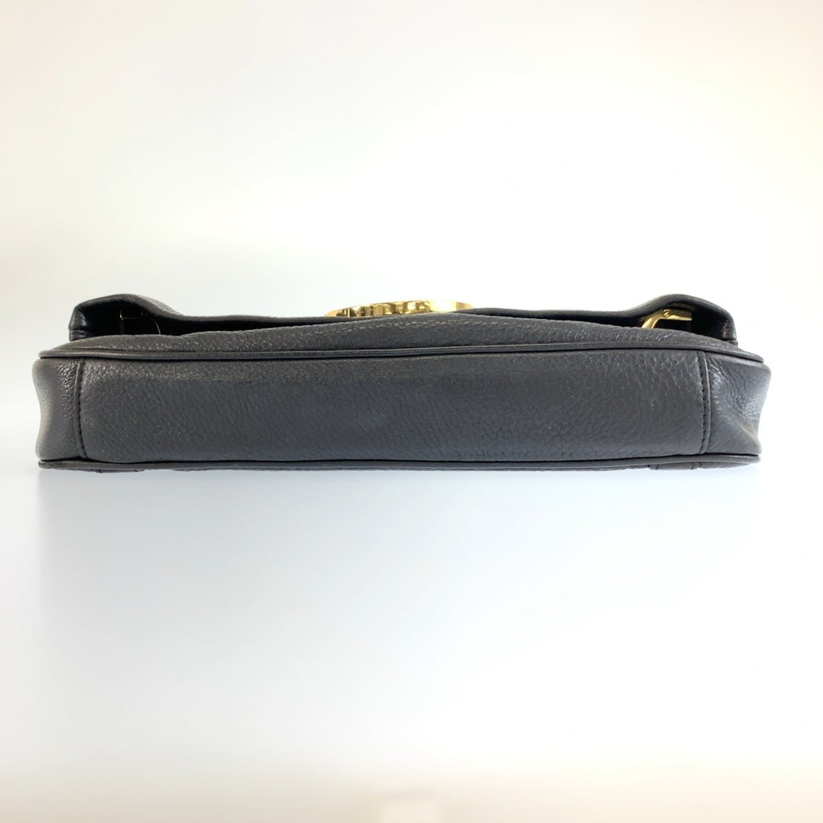 Tory Burch Black Leather Clutch Bag Shoulder Bag (Pre-Owned)