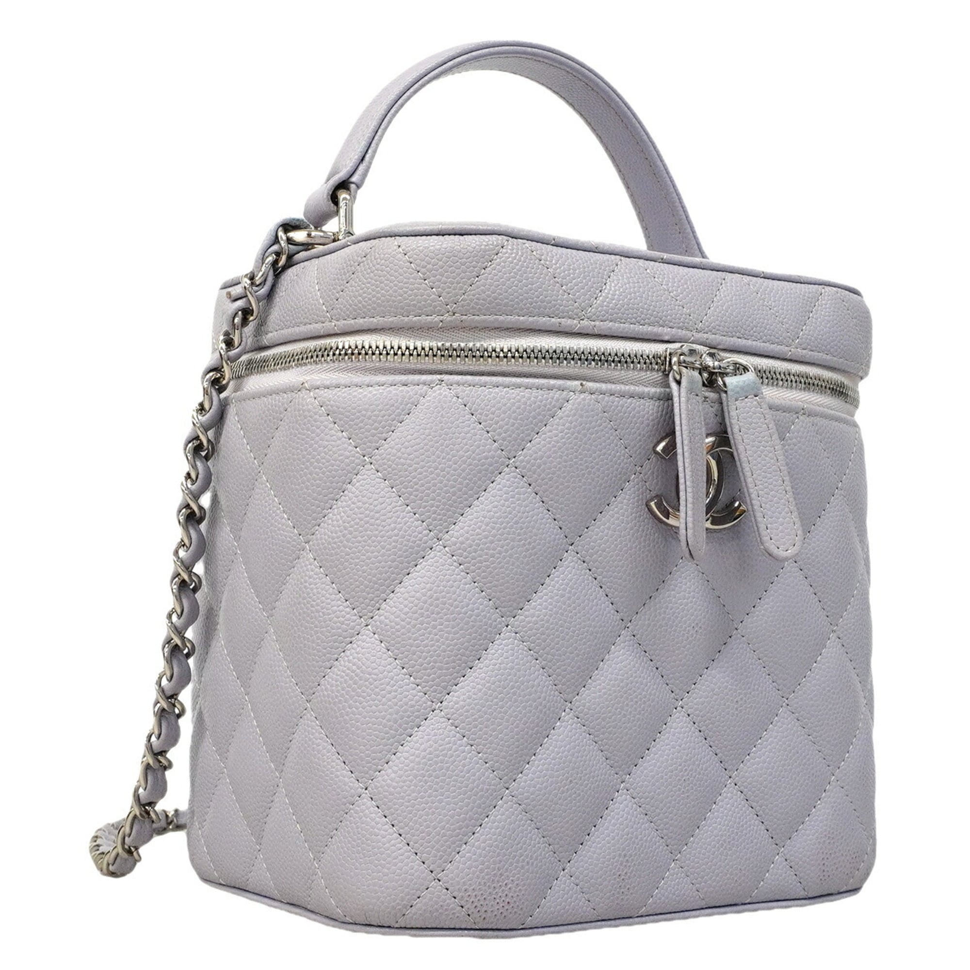 Chanel Purple Grained Calfskin Vanity Bag (Pre-Owned)