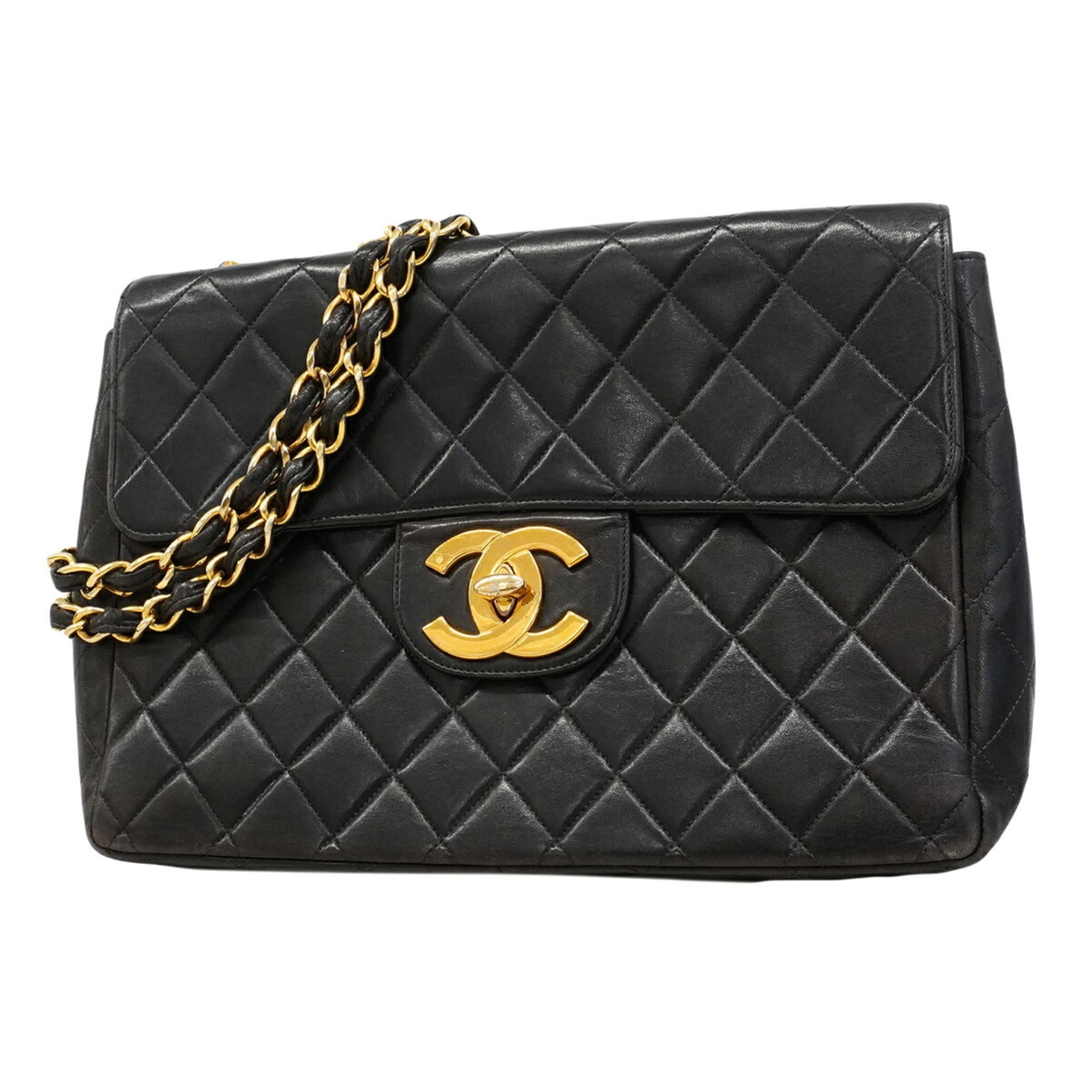 Chanel Black Leather Shoulder Bag (Pre-Owned)