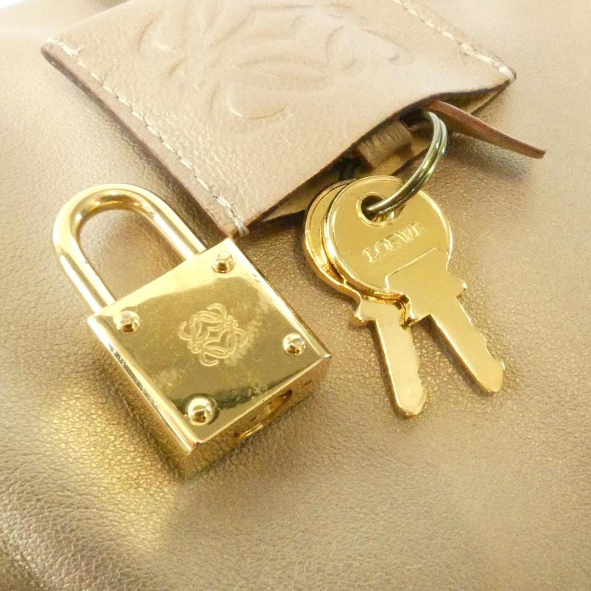 Loewe Gold Leather Handbag (Pre-Owned)