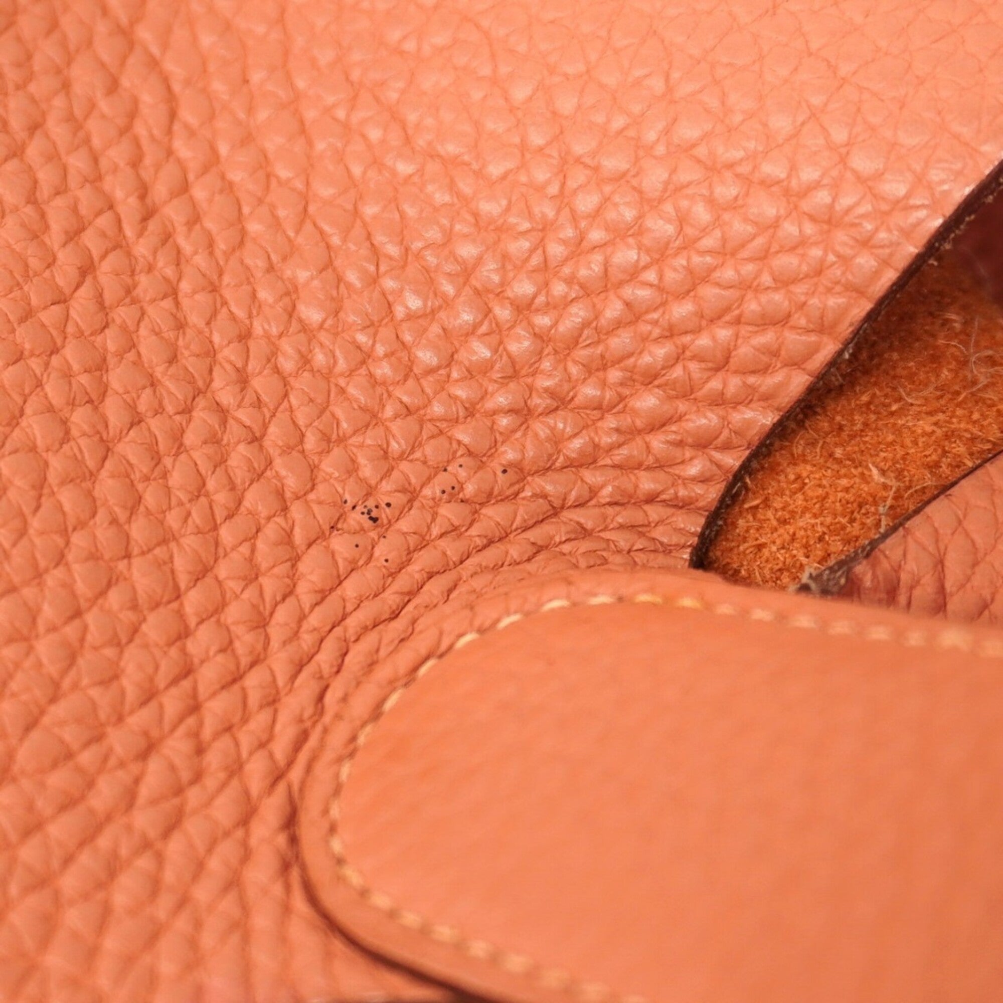 Hermes Crevette Taurillon Clemence Leather Handbag (Pre-Owned)