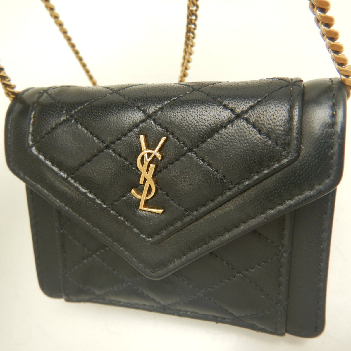 Saint Laurent Gold Leather Shoulder Bag (Pre-Owned)