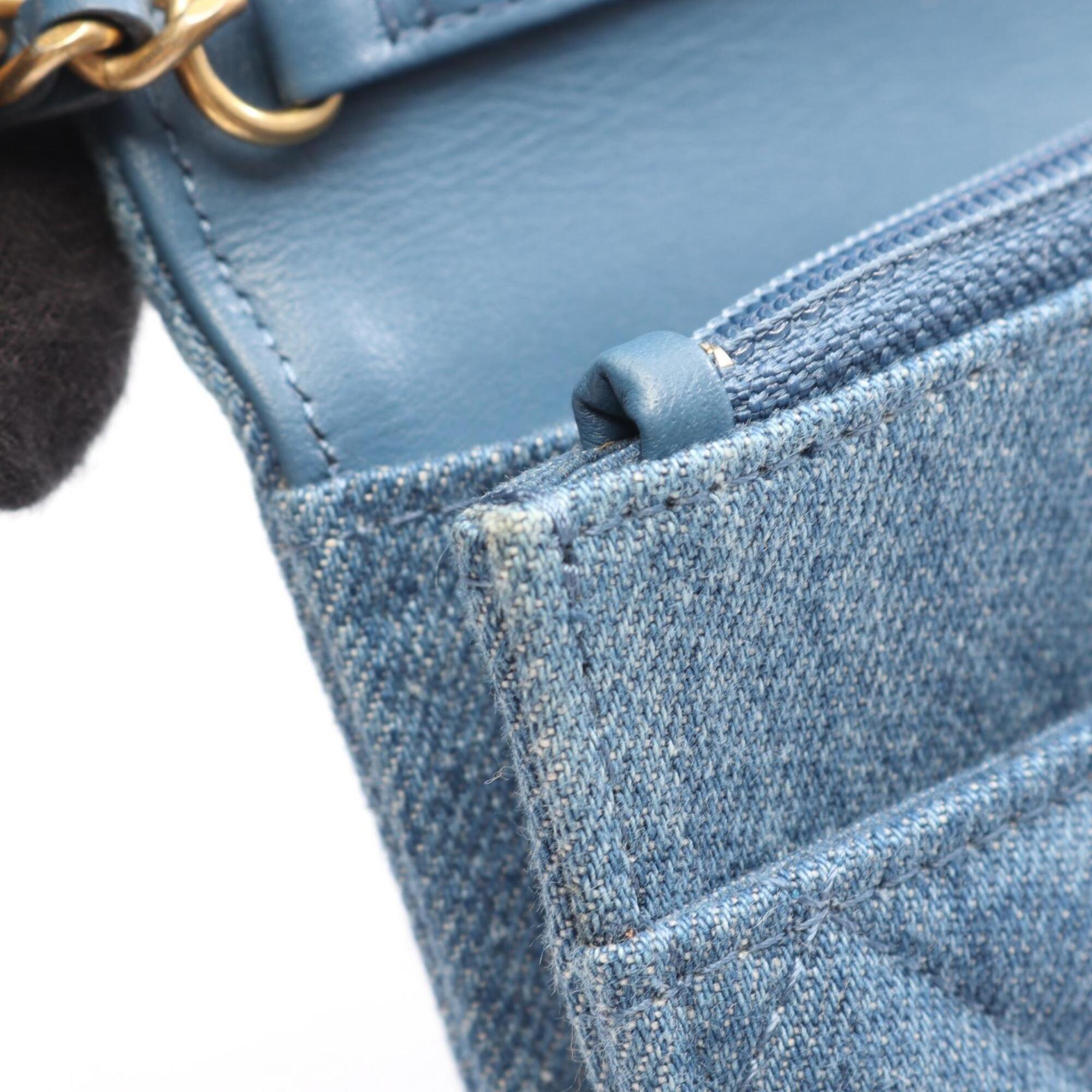 Chanel Blue Denim Handbag Shoulder Bag (Pre-Owned)