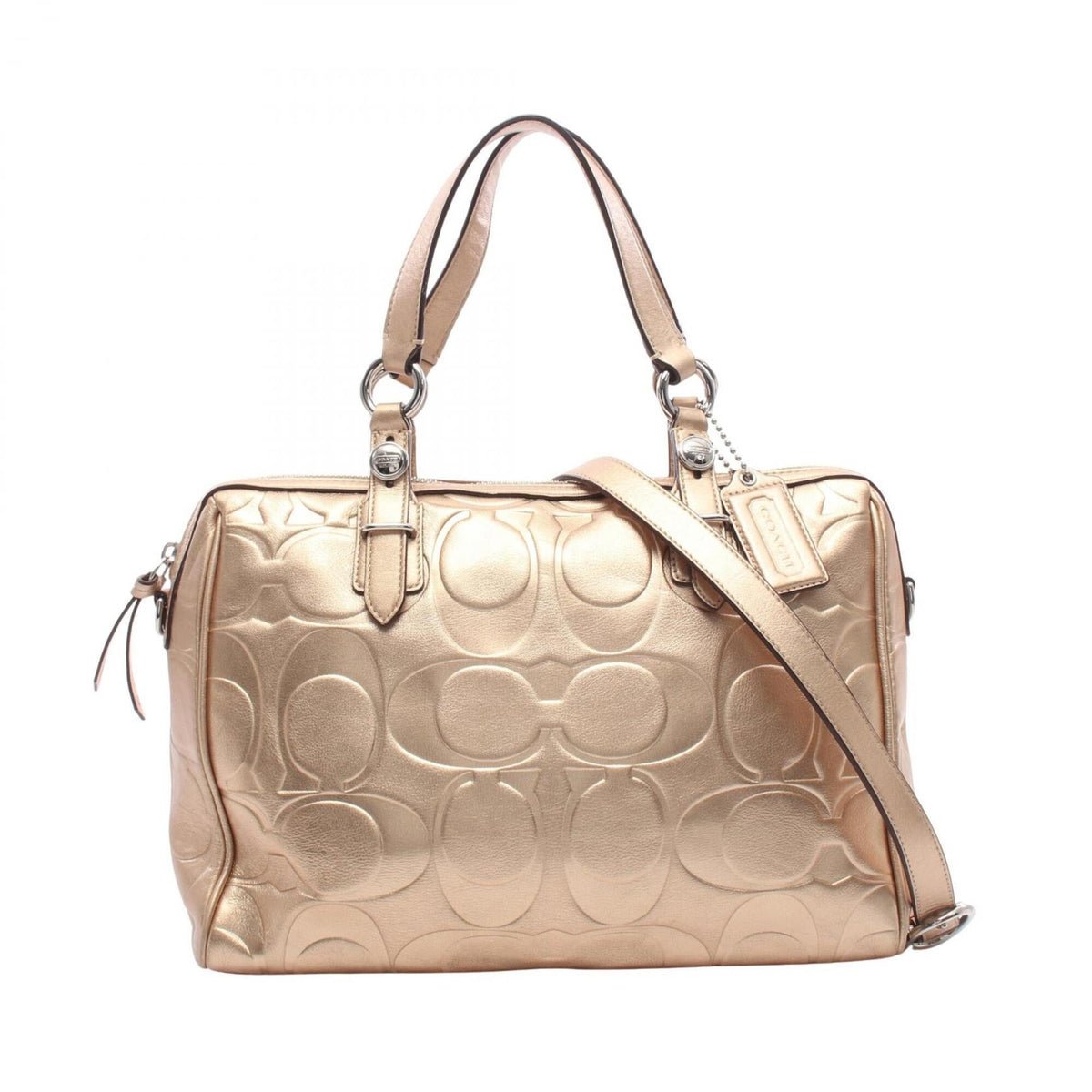 Coach Gold Leather Handbag (Pre-Owned)