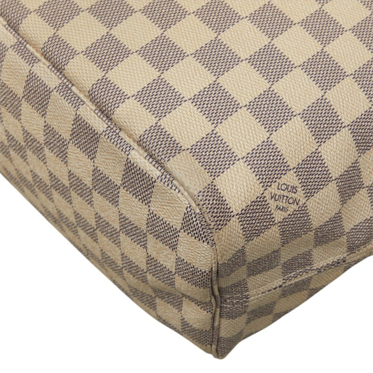 Louis Vuitton Damier Azur Ivory White Pvc Leather Shoulder Bag Tote Bag (Pre-Owned)