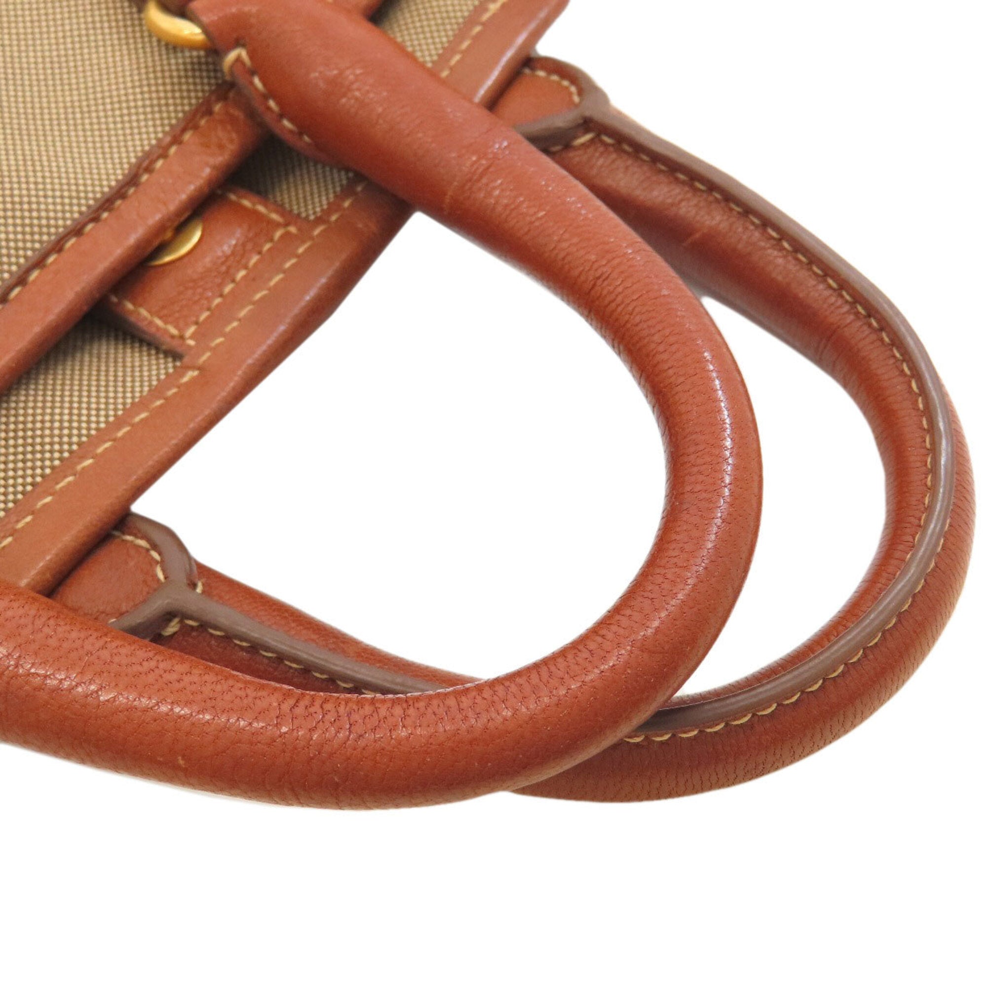 Prada Brown Canvas Handbag (Pre-Owned)