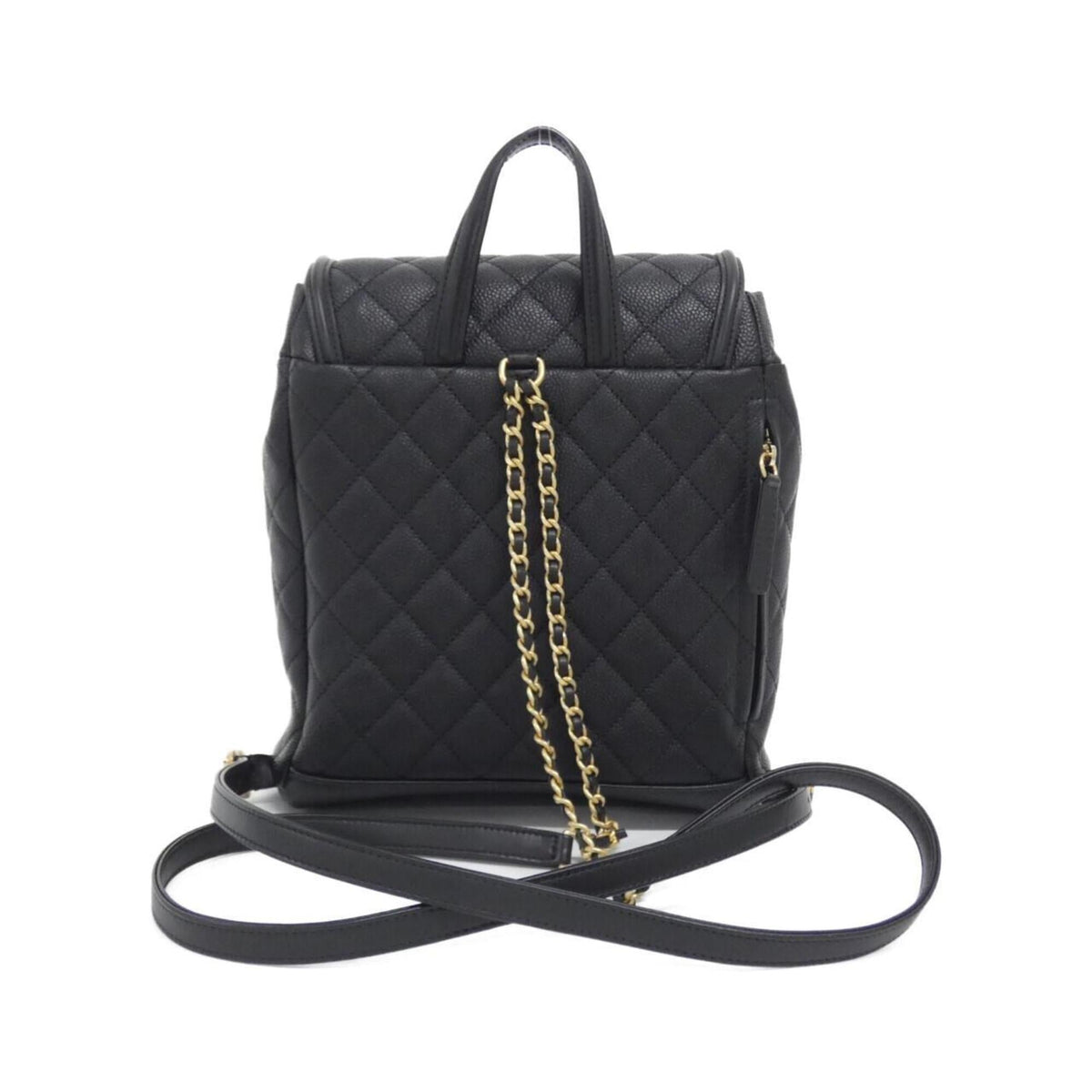 Chanel Black Grained Calfskin Backpack (Pre-Owned)
