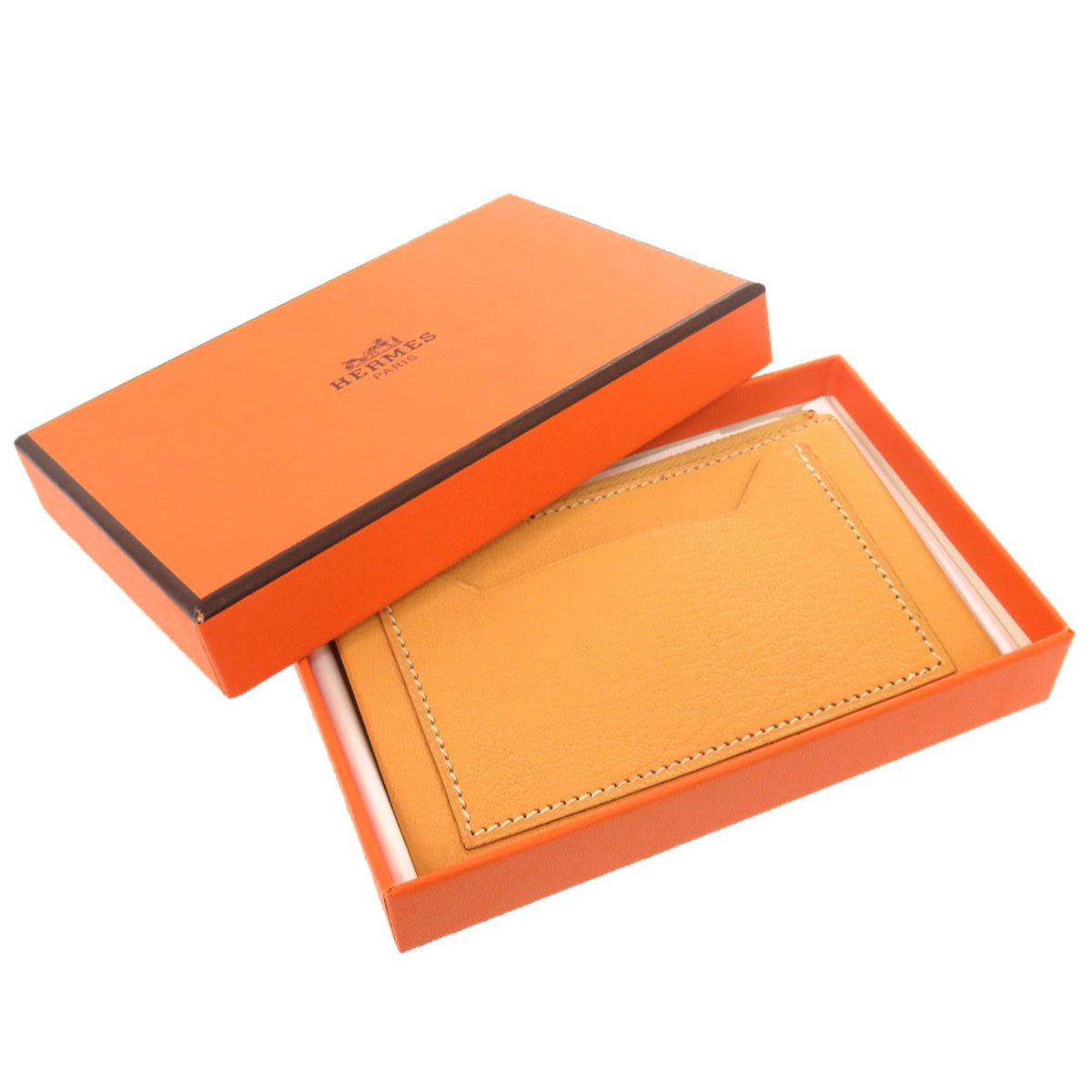 Hermes Natural Sable Chevre Leather Coin Purse/Coin Case (Pre-Owned)