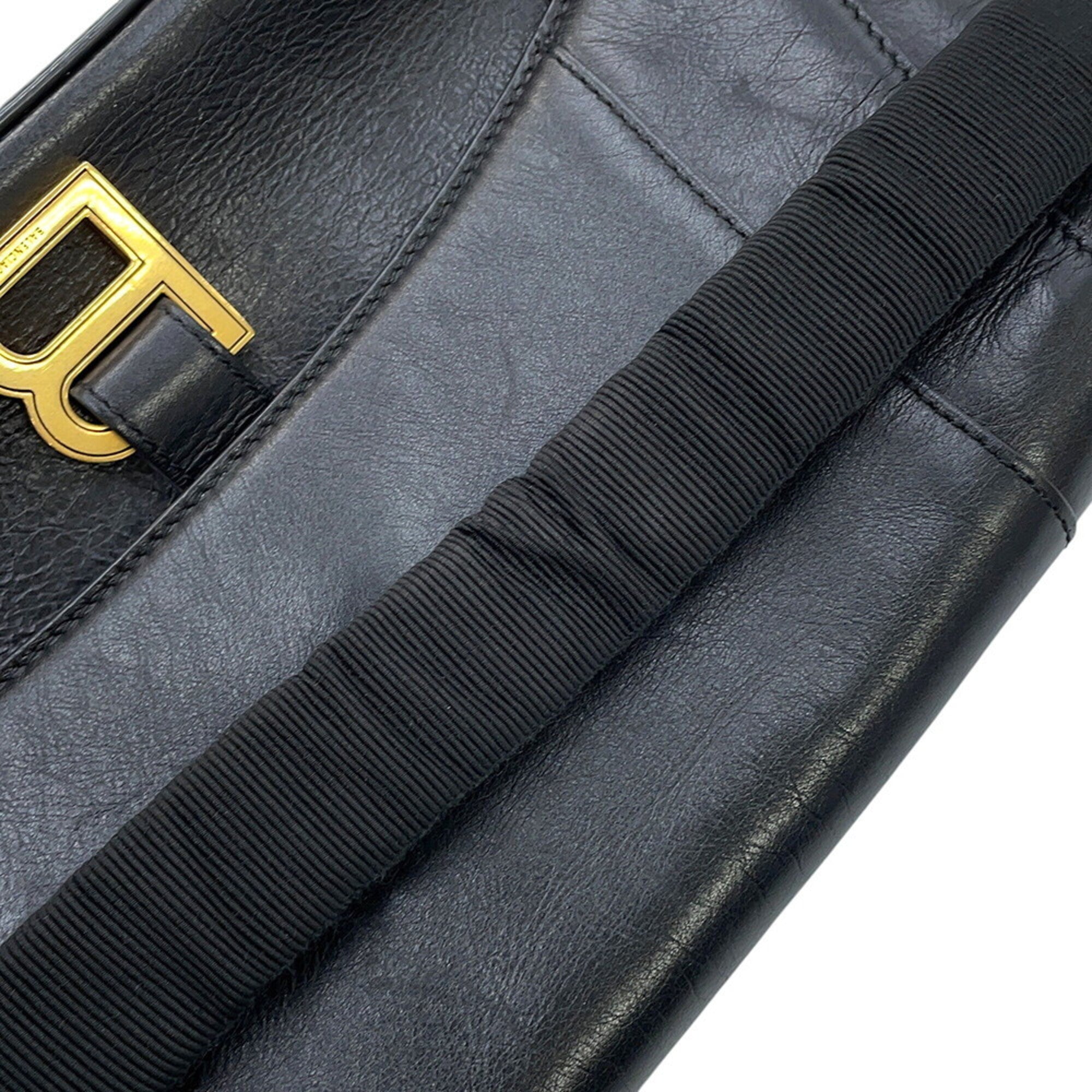 Balenciaga Black Leather Handbag Shoulder Bag (Pre-Owned)