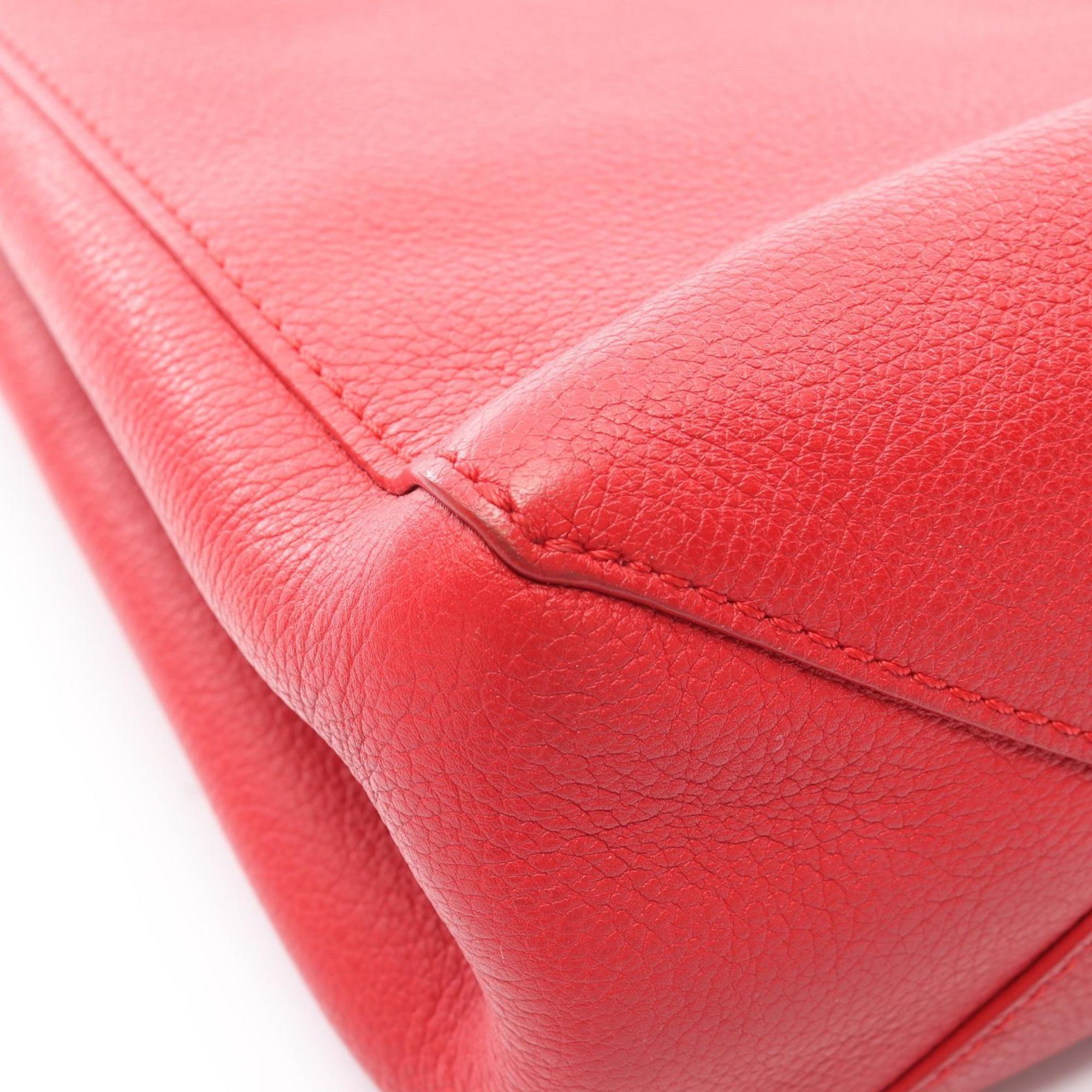 Louis Vuitton Red Color Ruby Leather Handbag (Pre-Owned)