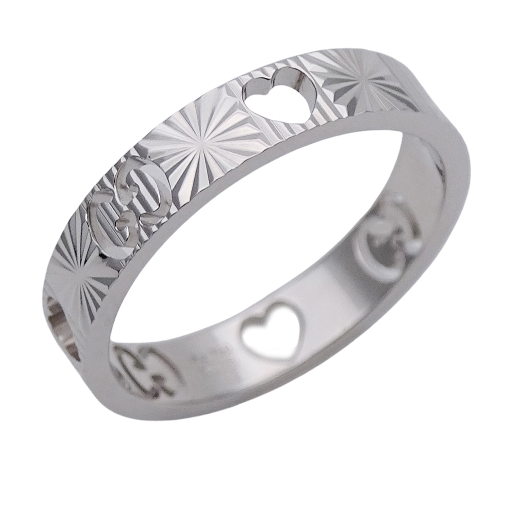 Gucci Icon White Gold White Gold (18K) Band Ring (Pre-Owned)